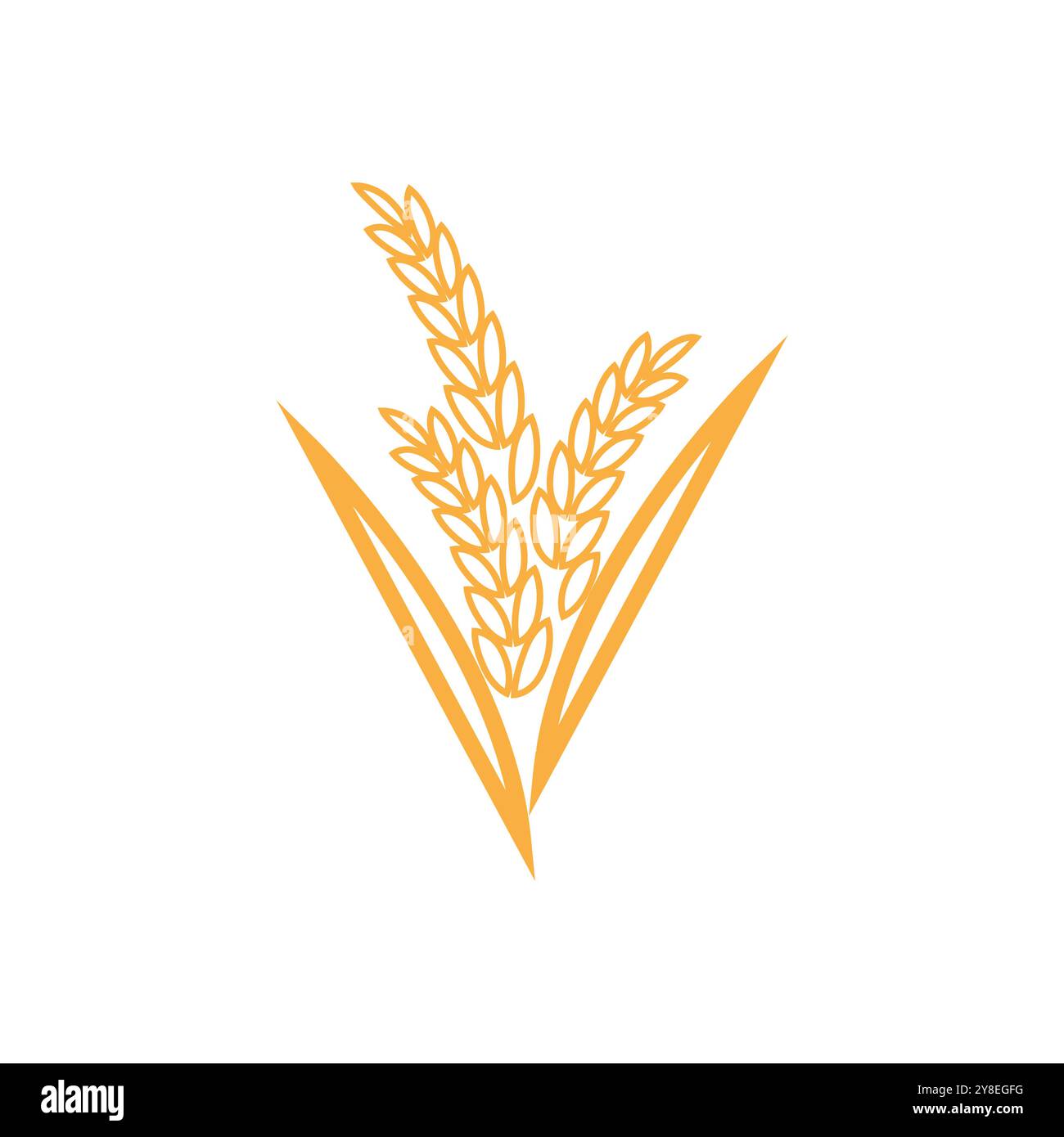 Agriculture wheat logo vector template and symbol Stock Vector