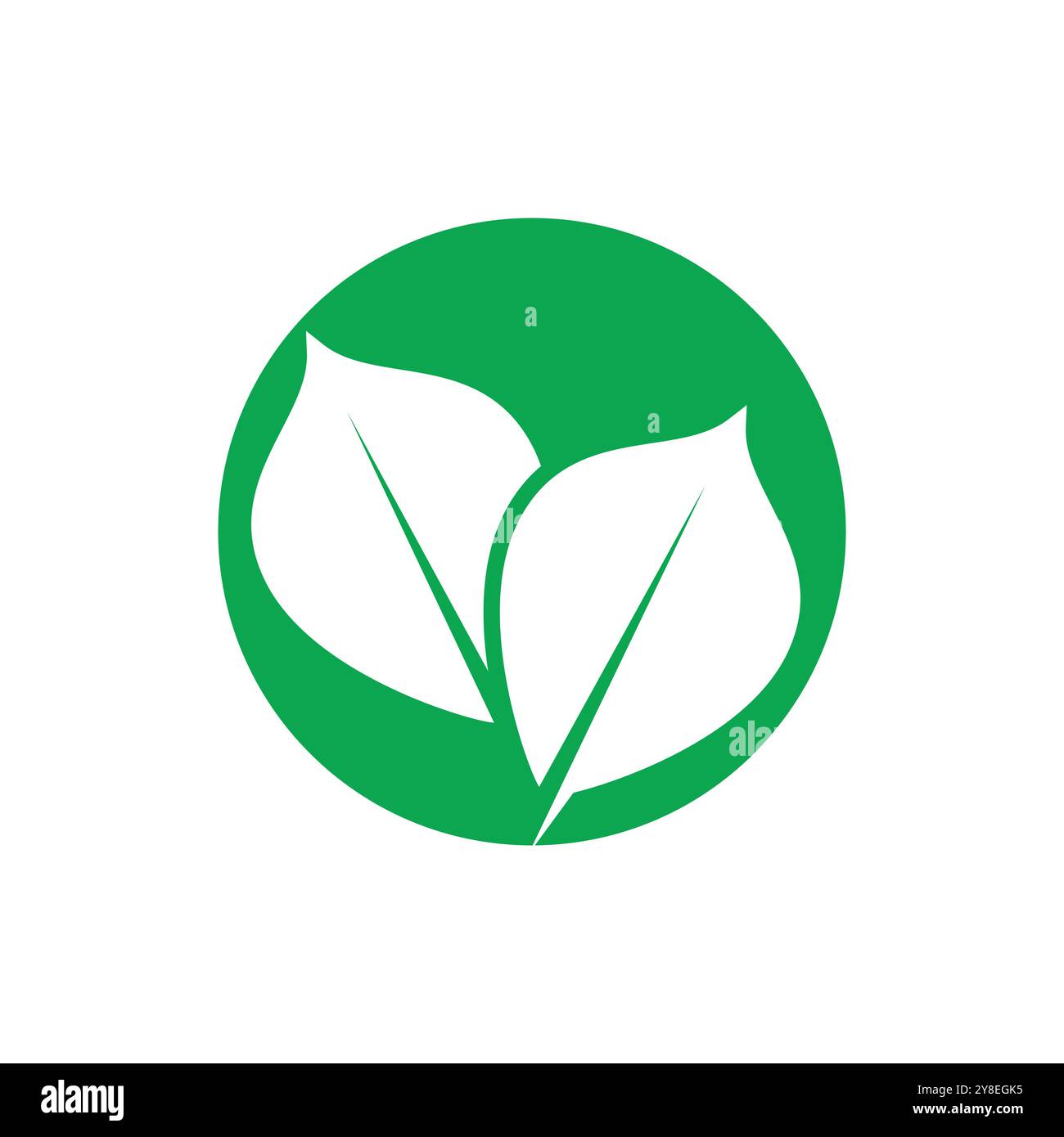Green leaf logo vector element symbol template Stock Vector