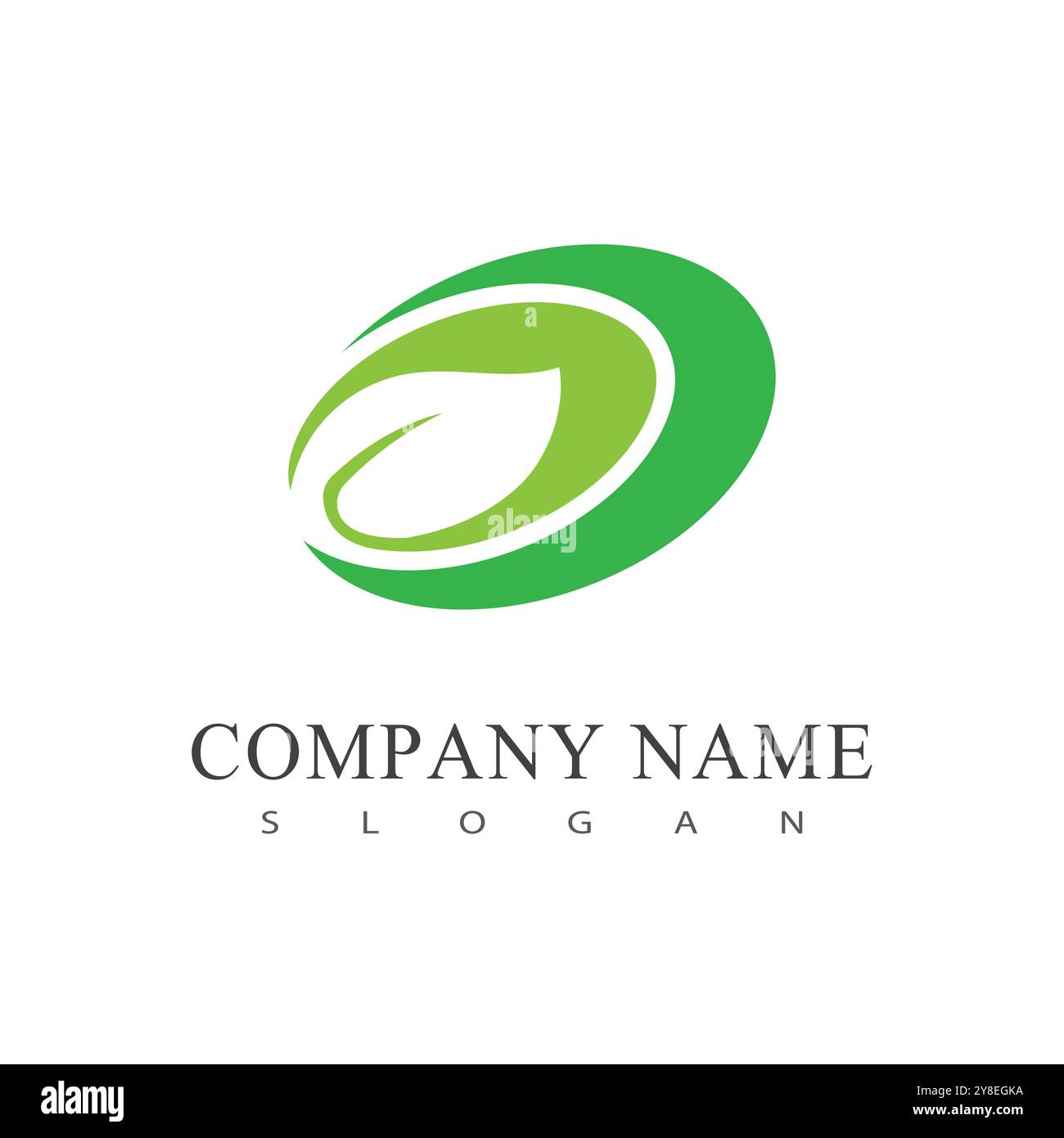 Green leaf logo vector element symbol template Stock Vector