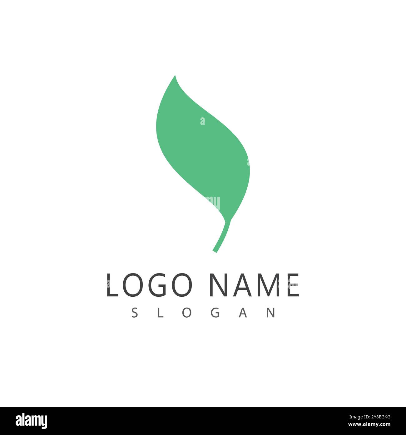 Green leaf logo vector element symbol template Stock Vector Image & Art ...