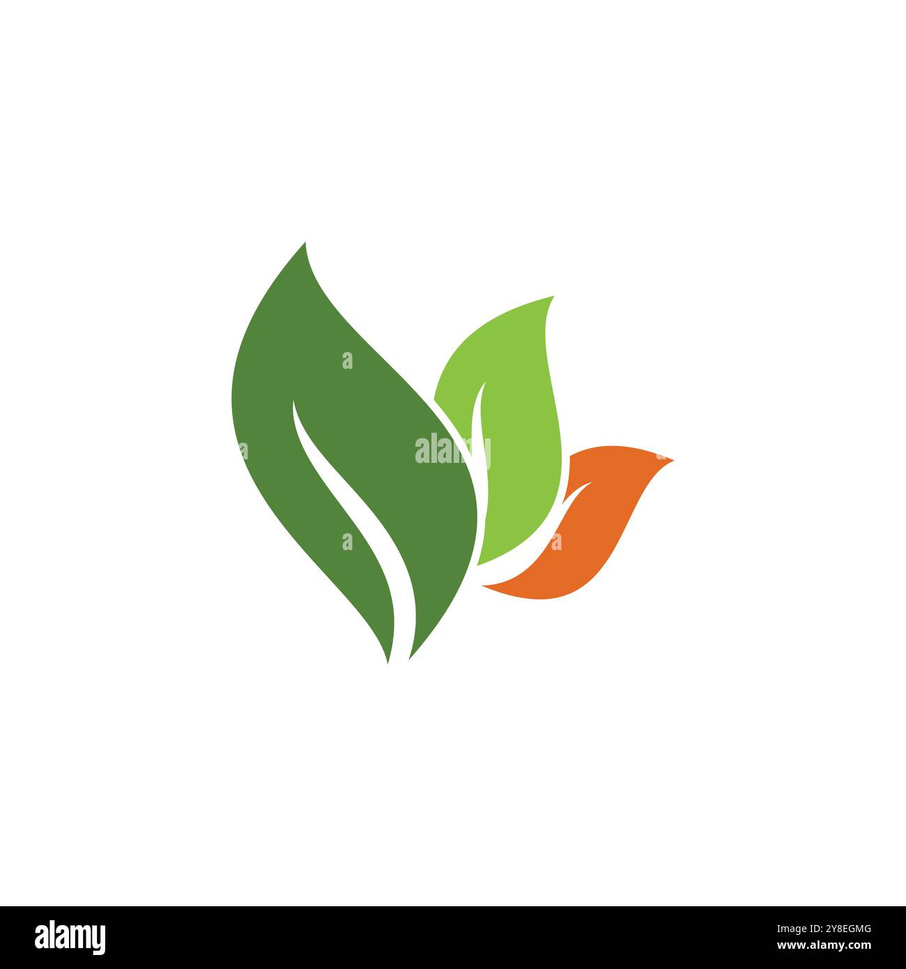 Green leaf logo vector element symbol template Stock Vector