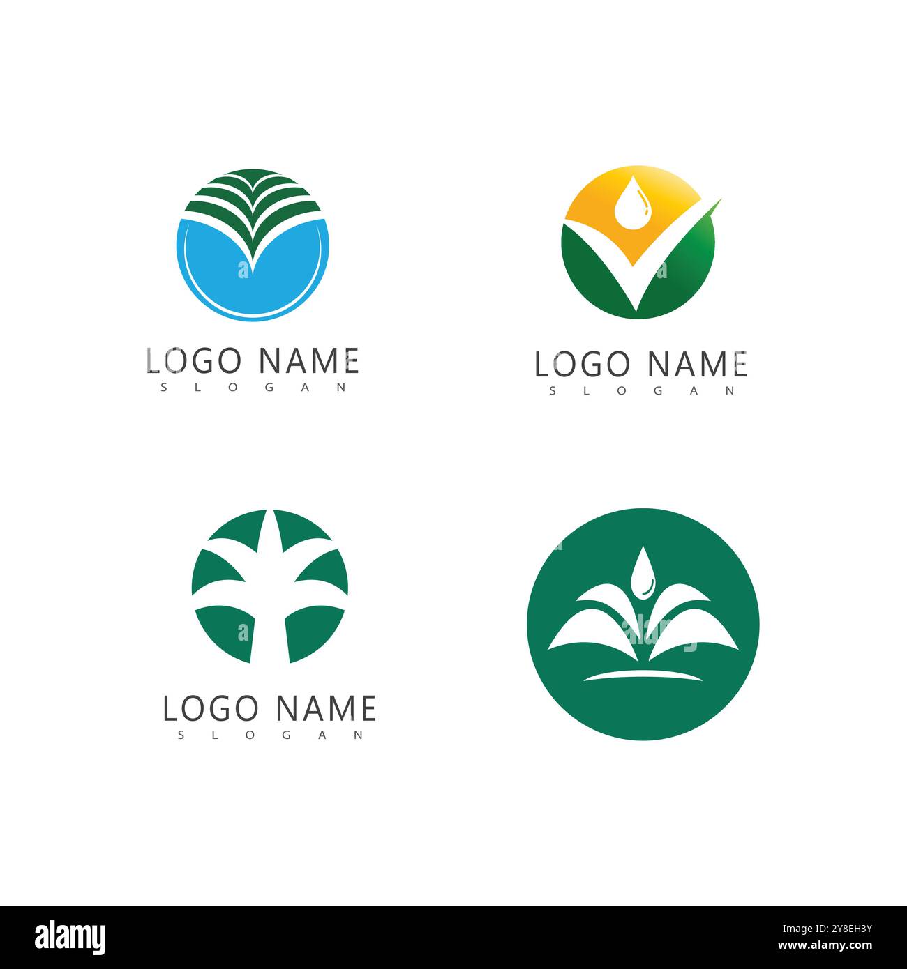 Palm tree summer logo template vector illustration Stock Vector