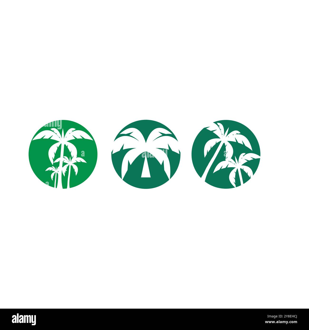 Palm tree summer logo template vector illustration Stock Vector