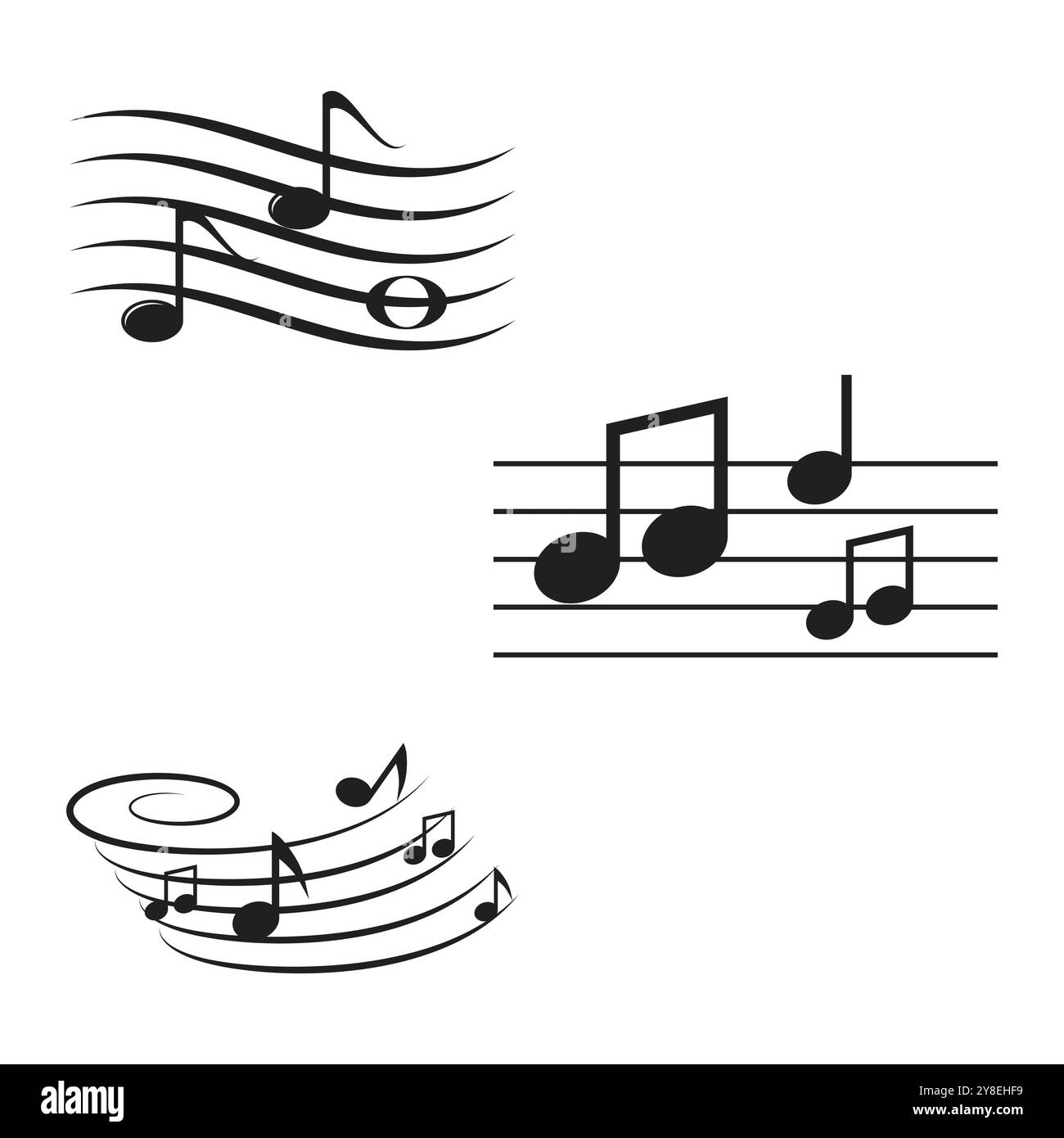 Note music logo vector template symbol design Stock Vector