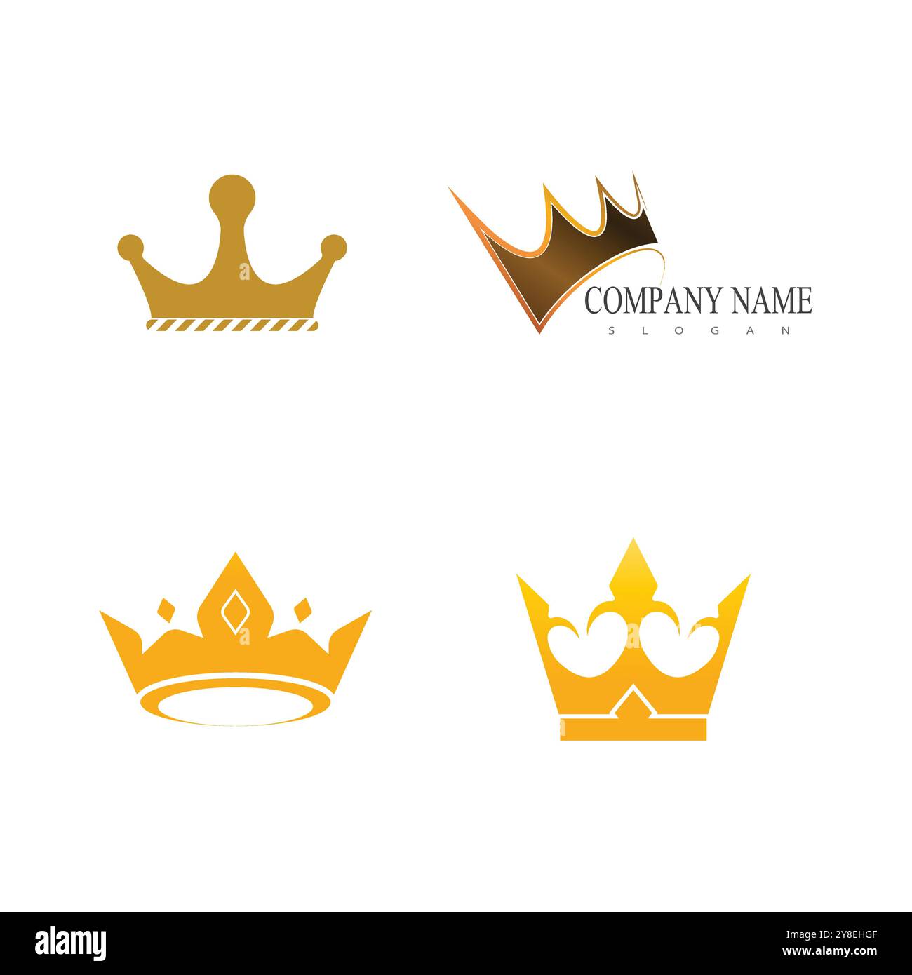 Crown Logo Template vector icon illustration design Stock Vector