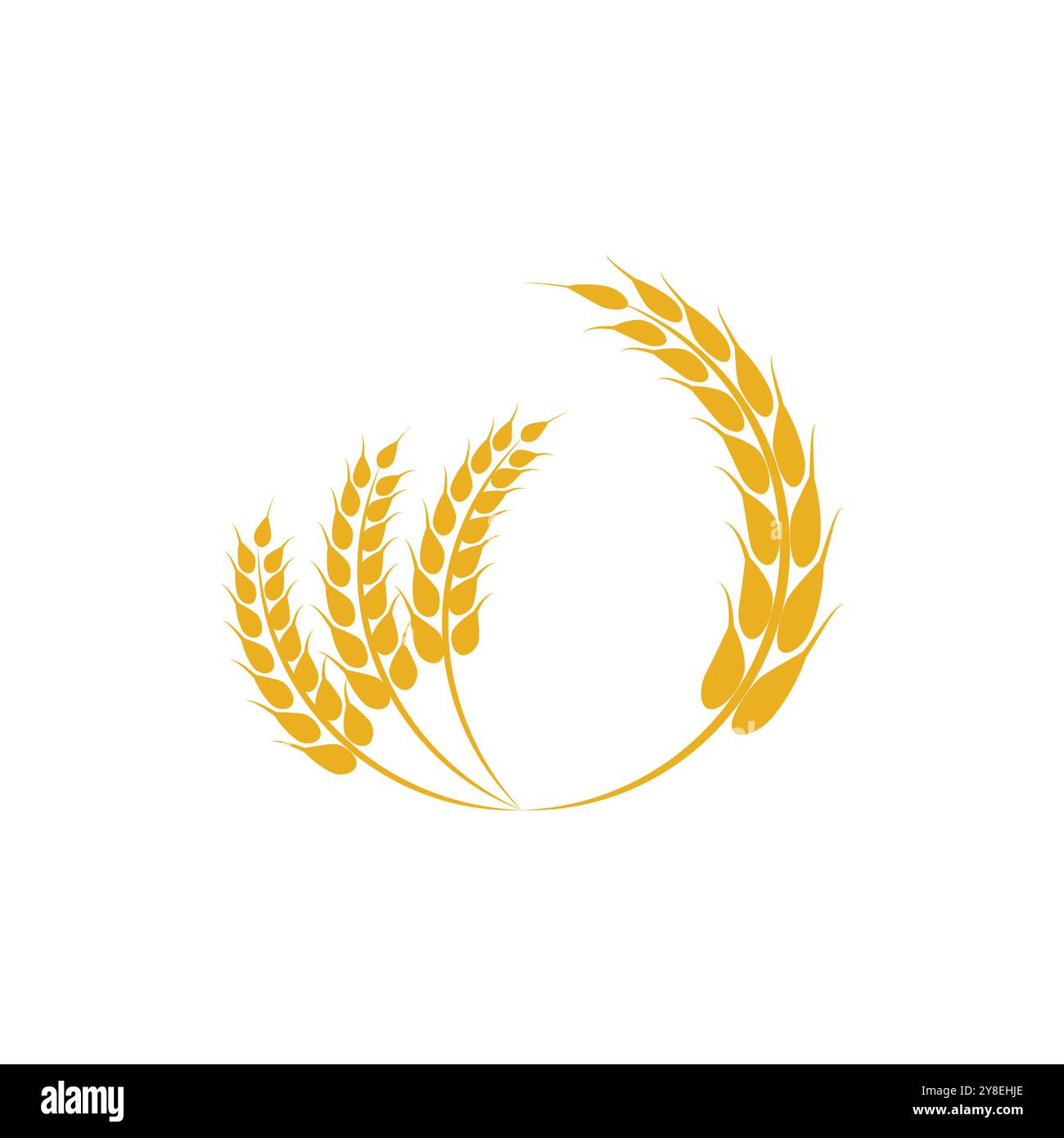 Agriculture wheat logo vector template and symbol Stock Vector