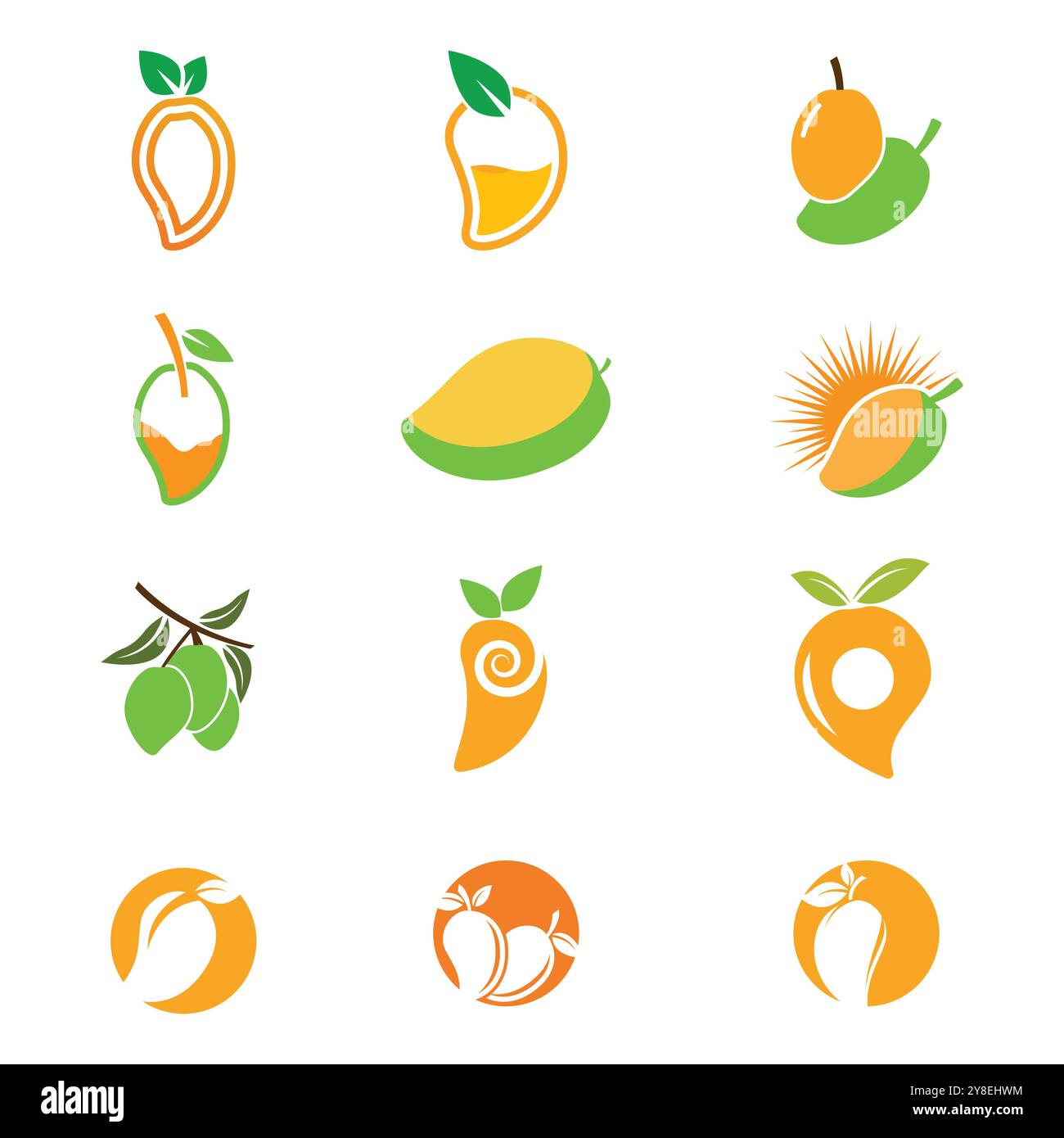 Orange logo design Vector icon illustration design Stock Vector