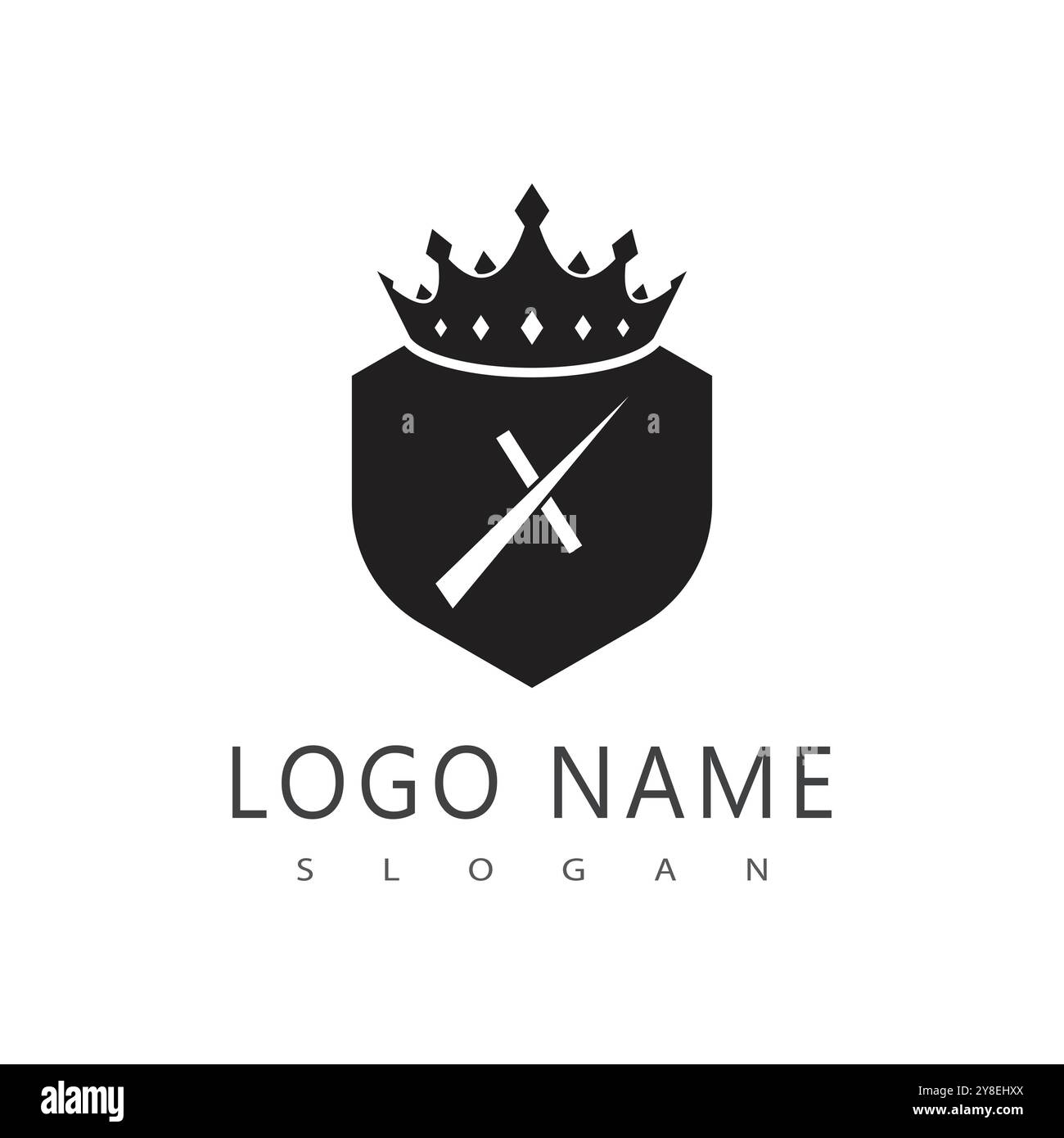 Crown Logo Template vector icon illustration design Stock Vector