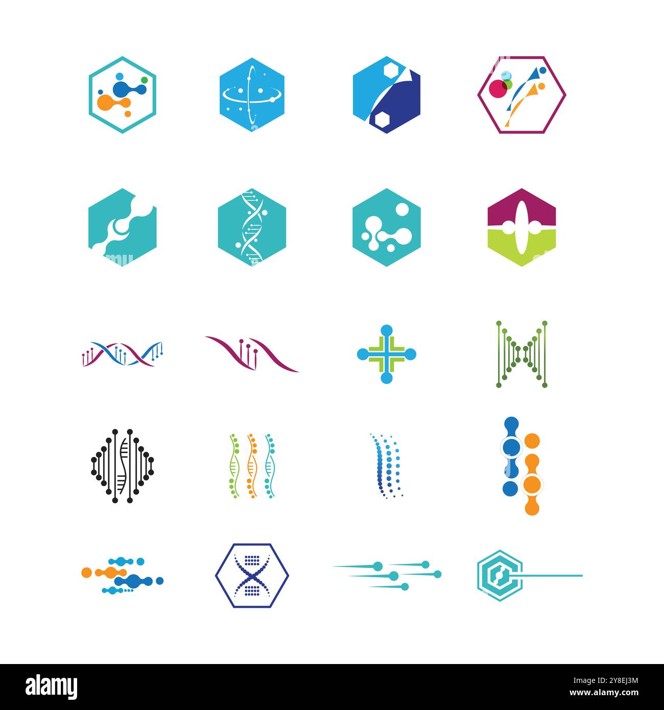 Molecule symbol logo template vector illustration design Stock Vector
