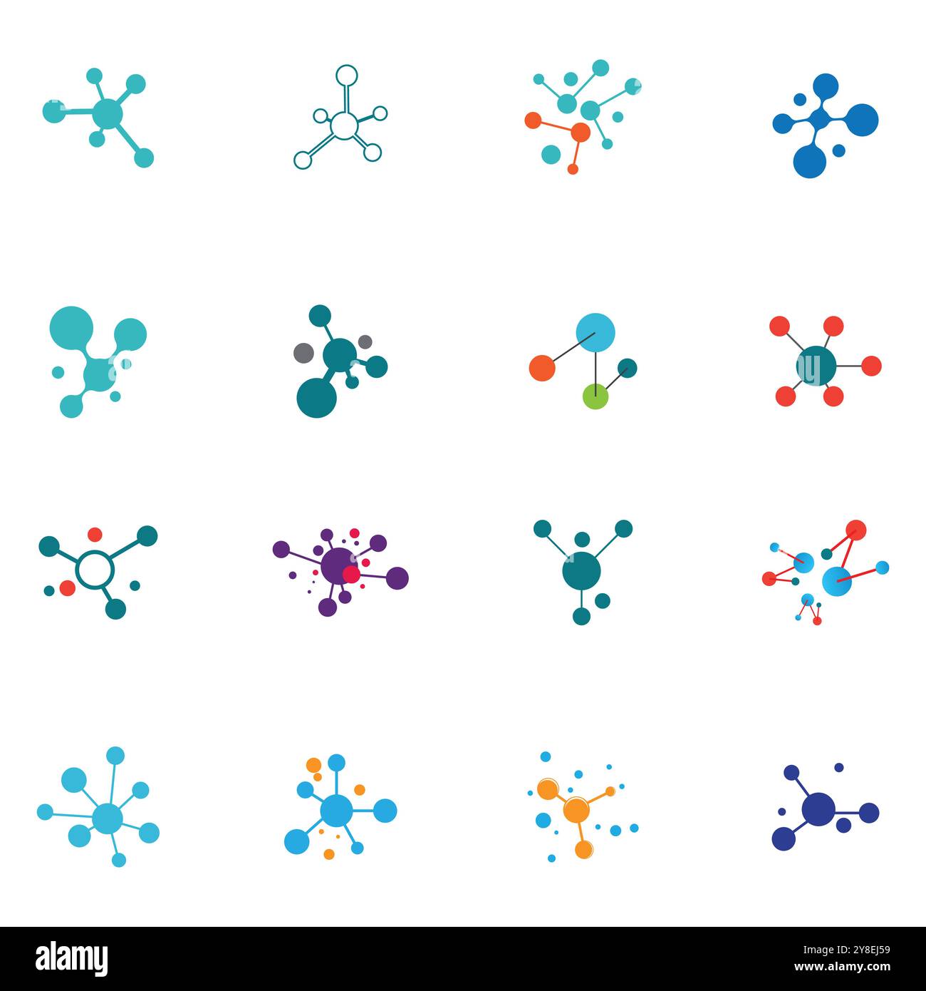 Molecule symbol logo template vector illustration design Stock Vector
