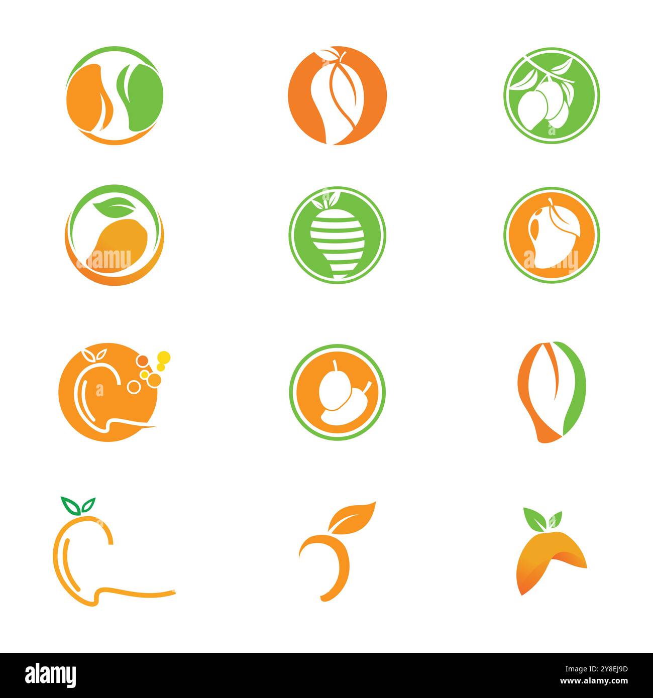 Orange logo design Vector icon illustration design Stock Vector