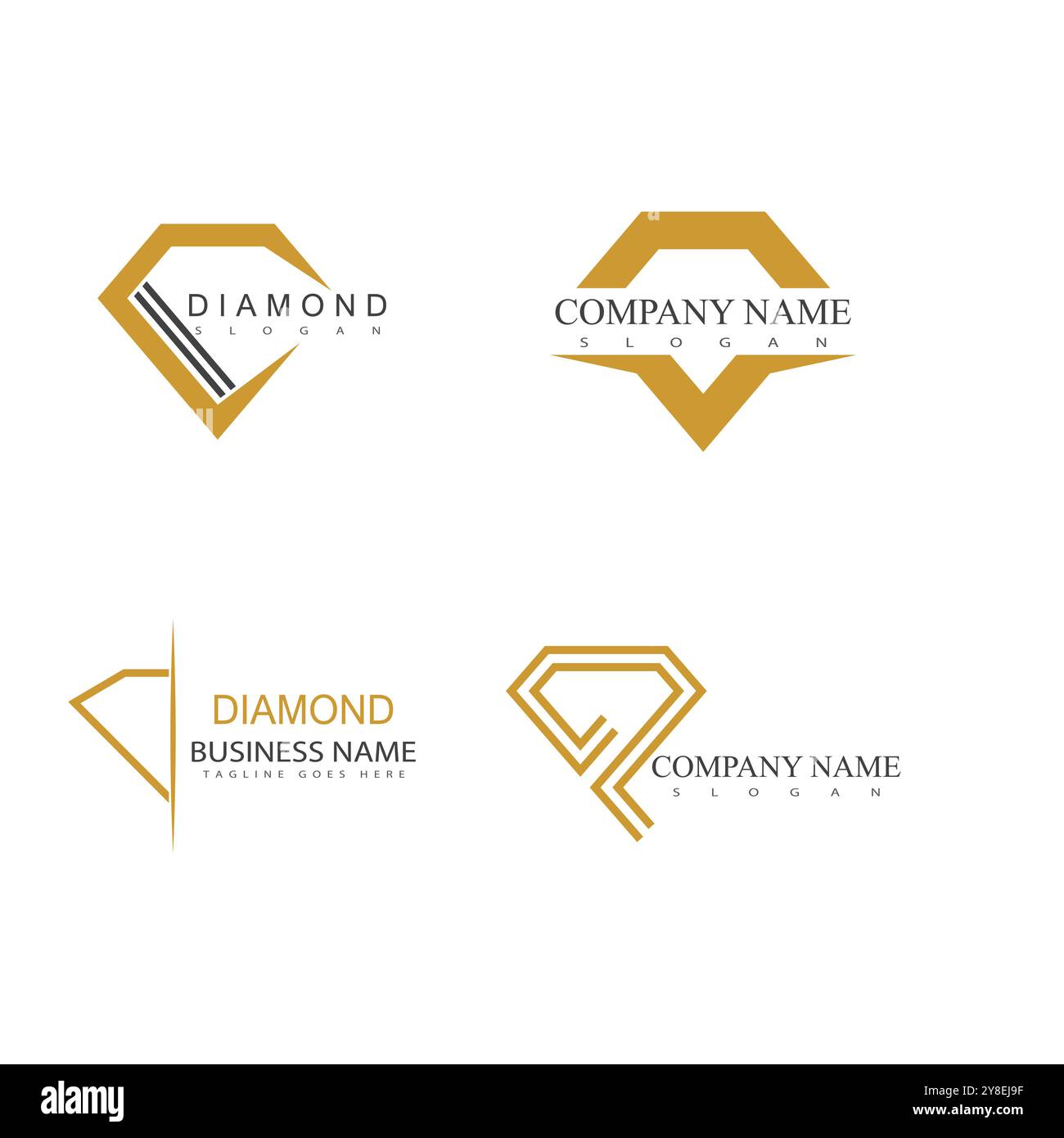 Diamond logo vector template and symbol Stock Vector