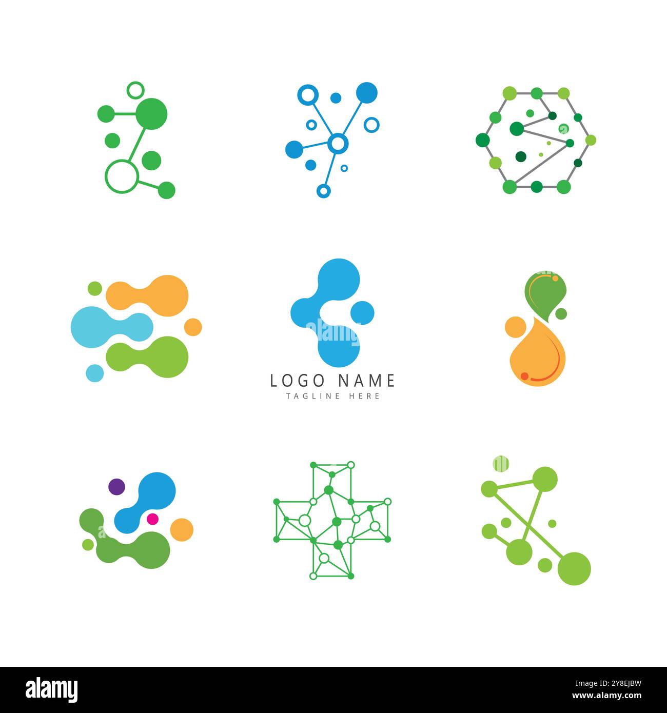 Molecule symbol logo template vector illustration design Stock Vector