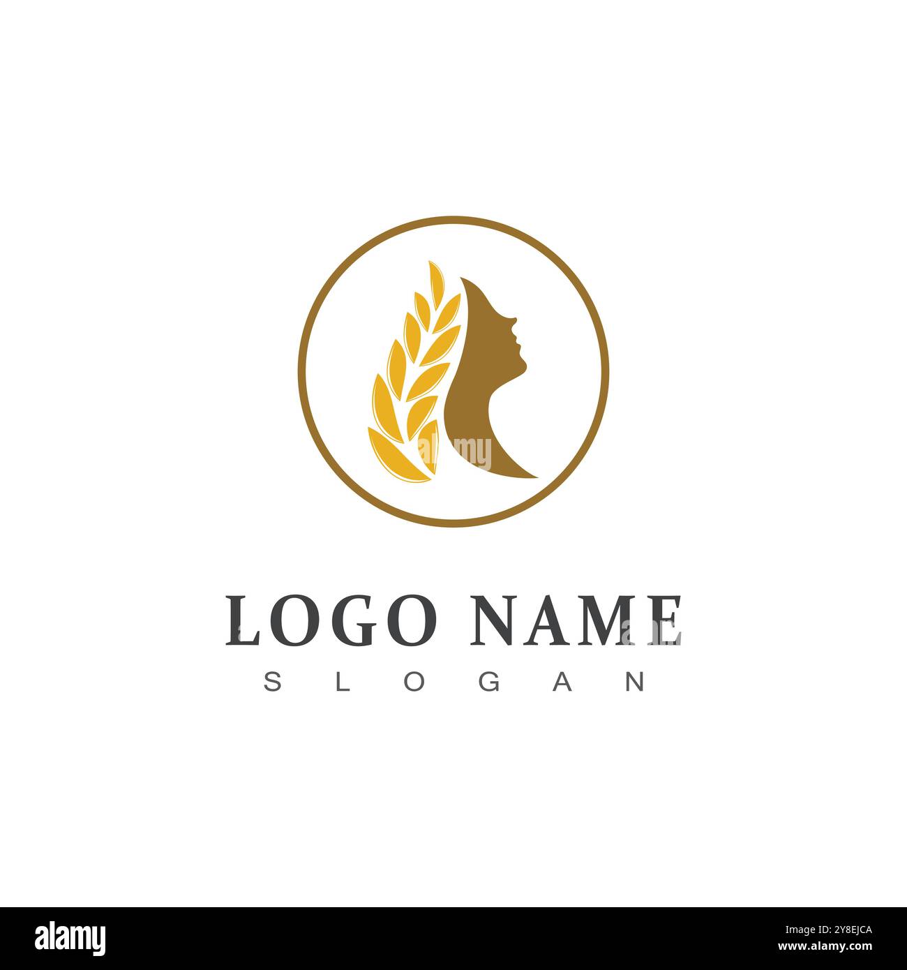 Agriculture wheat logo vector template and symbol Stock Vector
