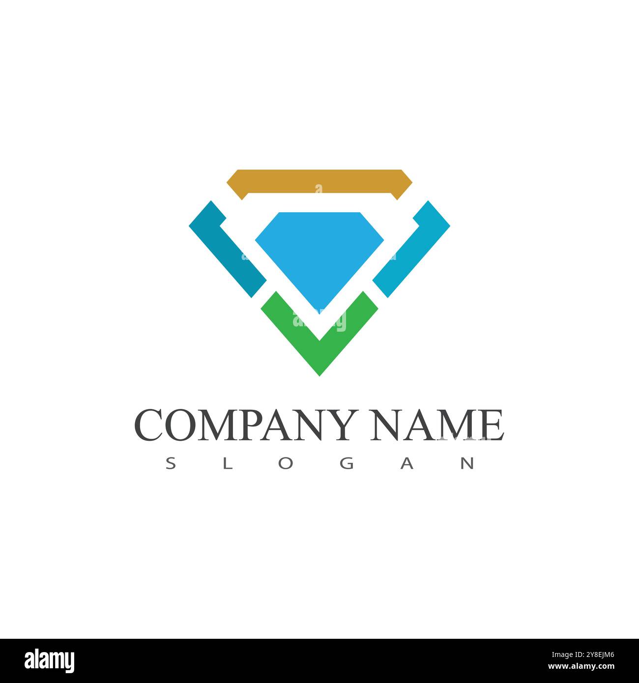 Diamond logo vector template and symbol Stock Vector