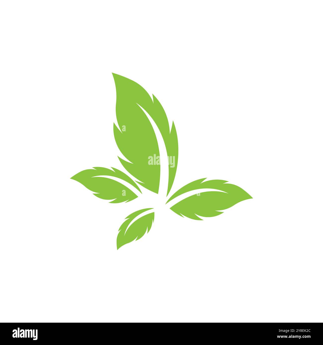 Green leaf logo vector element symbol template Stock Vector Image & Art ...