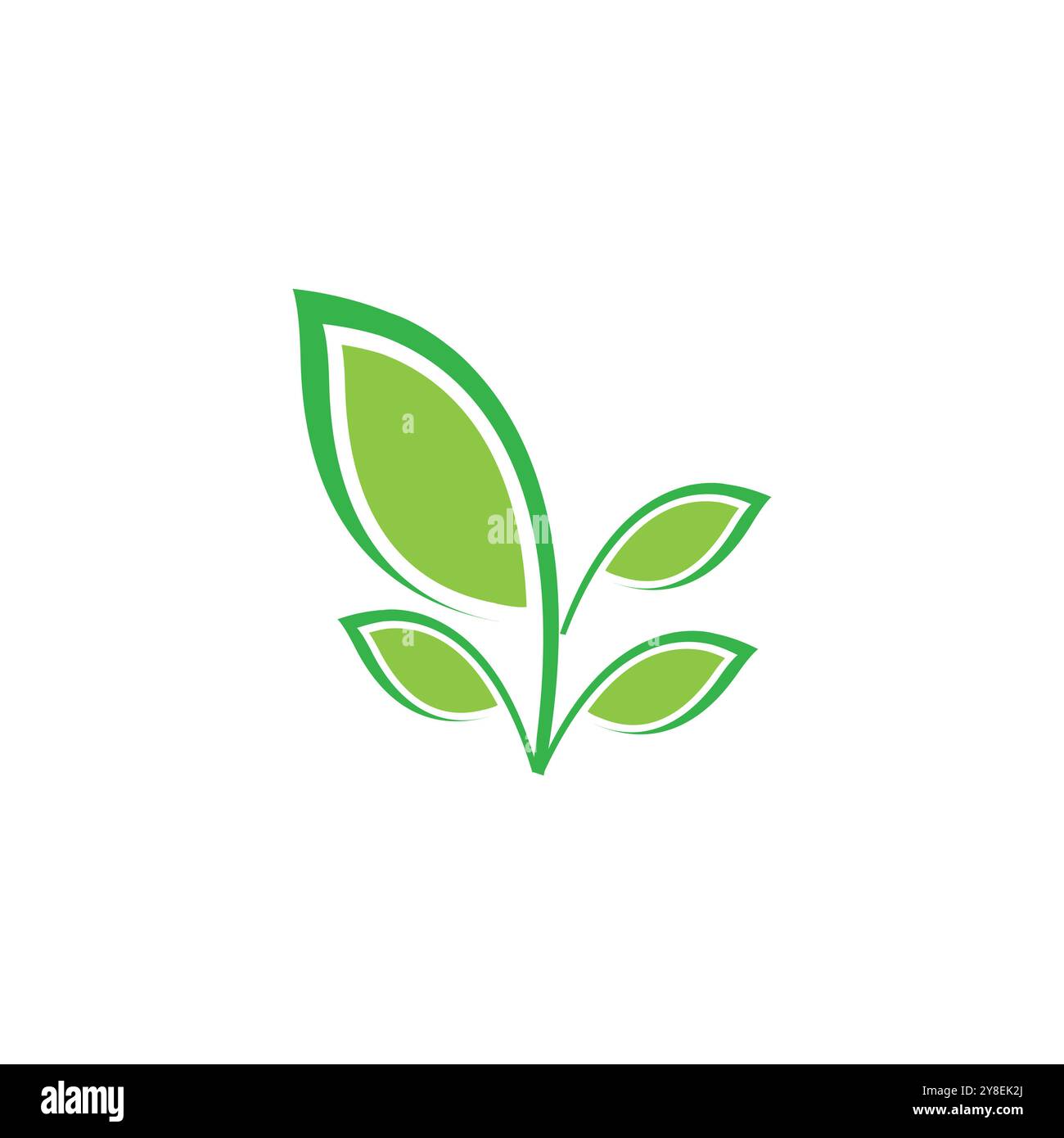 Green leaf logo vector element symbol template Stock Vector Image & Art ...