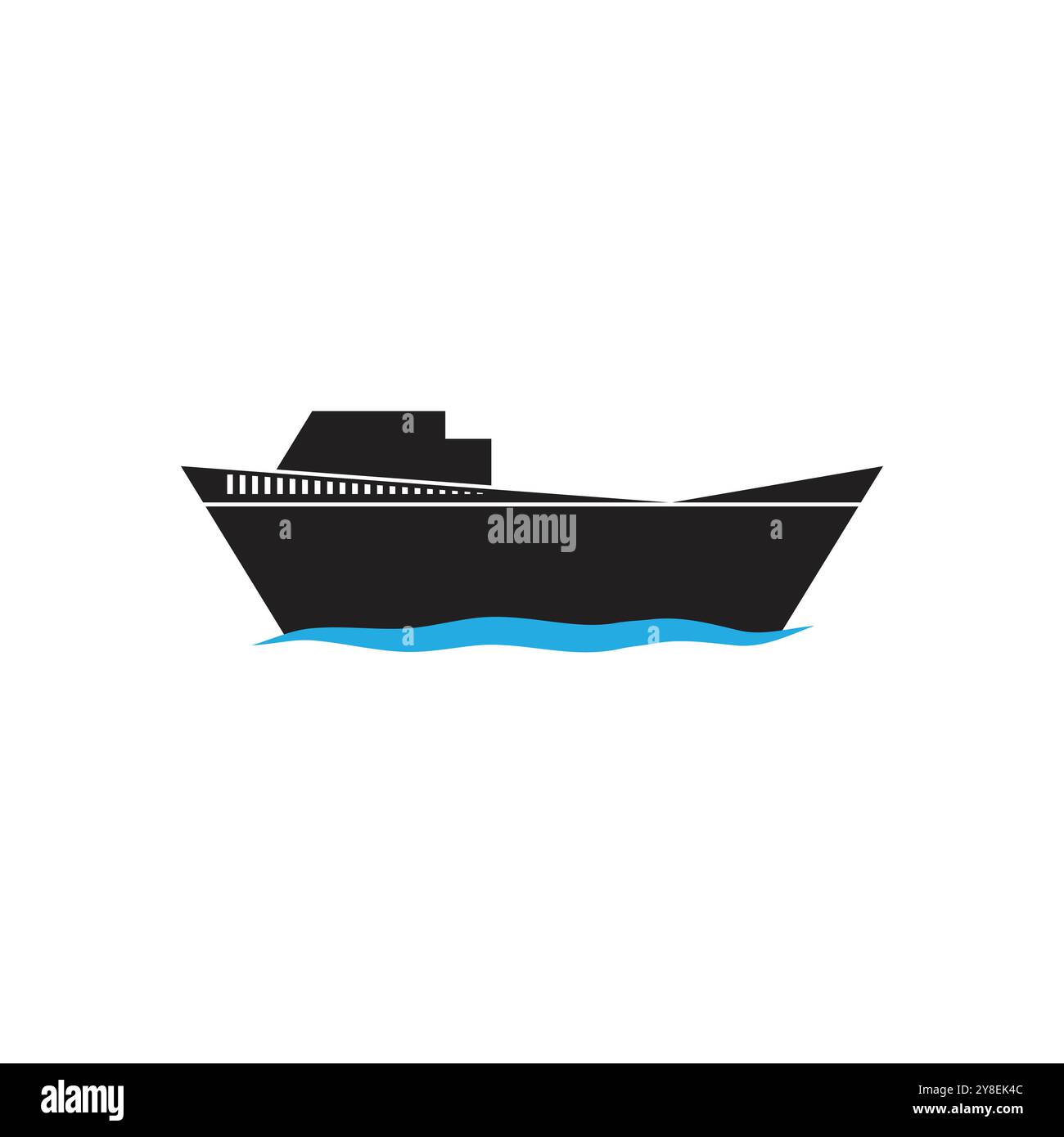 Cruise ship Logo icon Template vector flat design Stock Vector