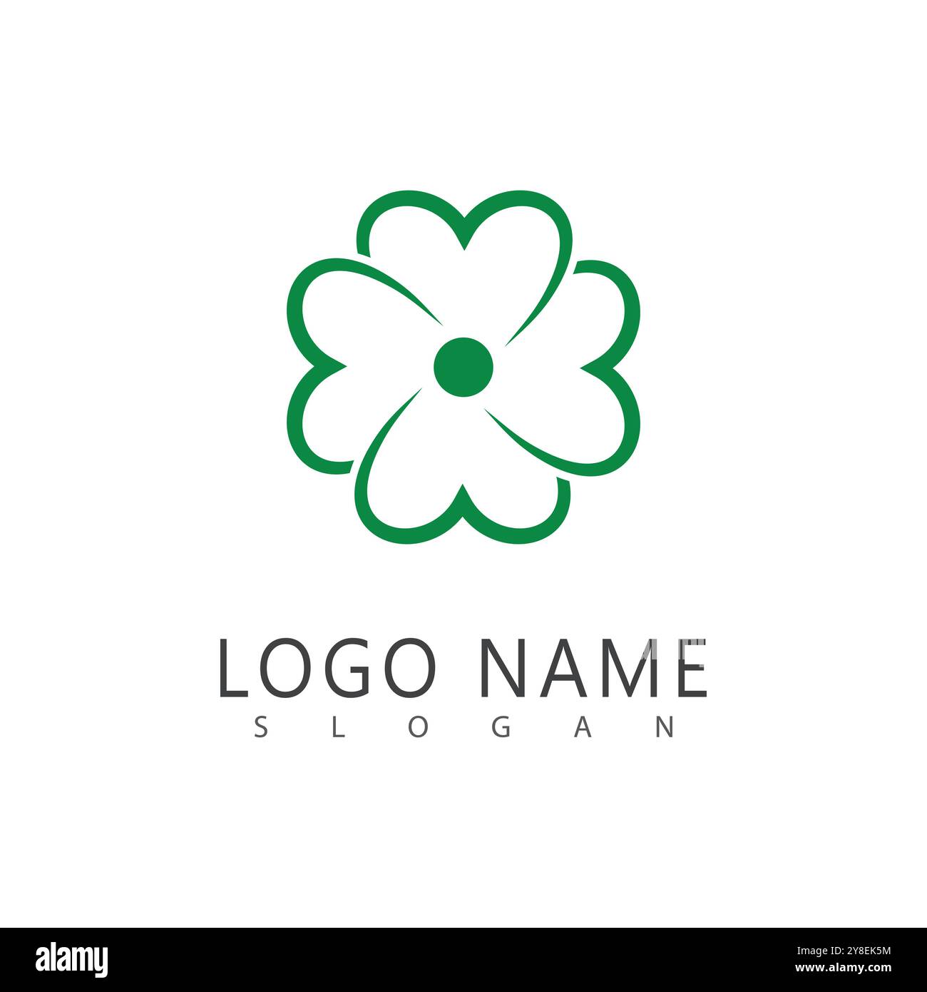 Clover logo vector template nature and symbol Stock Vector