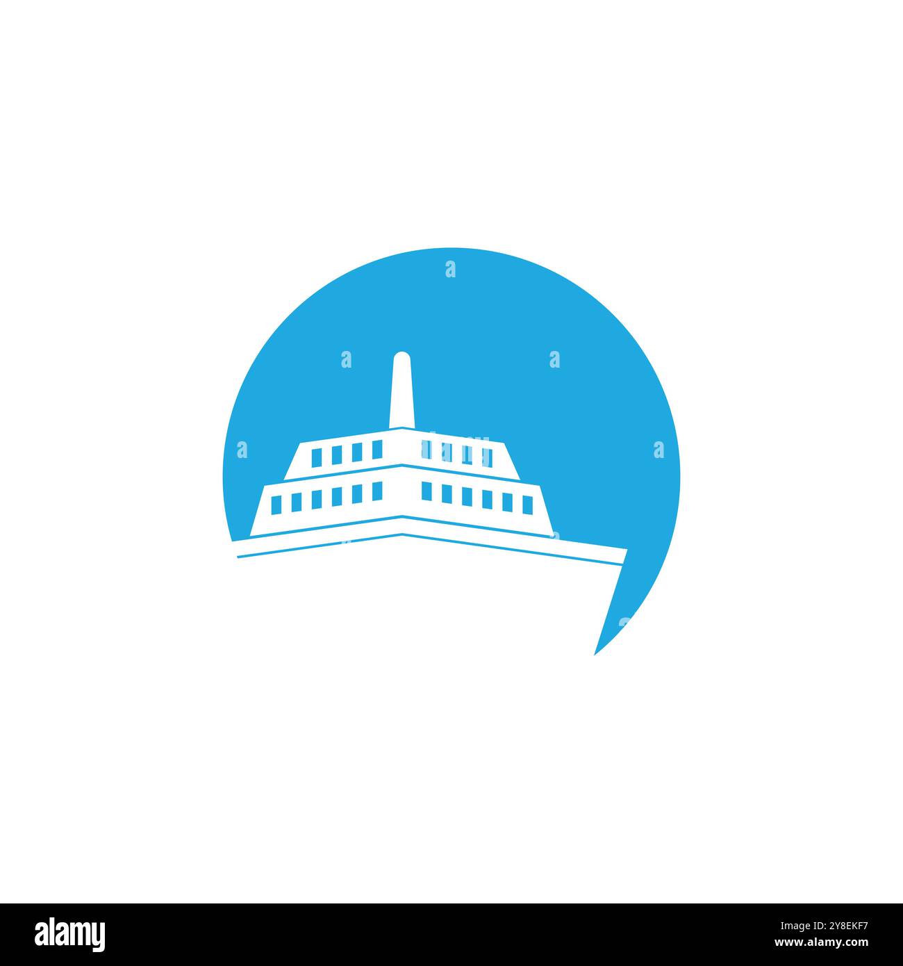 Cruise ship Logo icon Template vector flat design Stock Vector