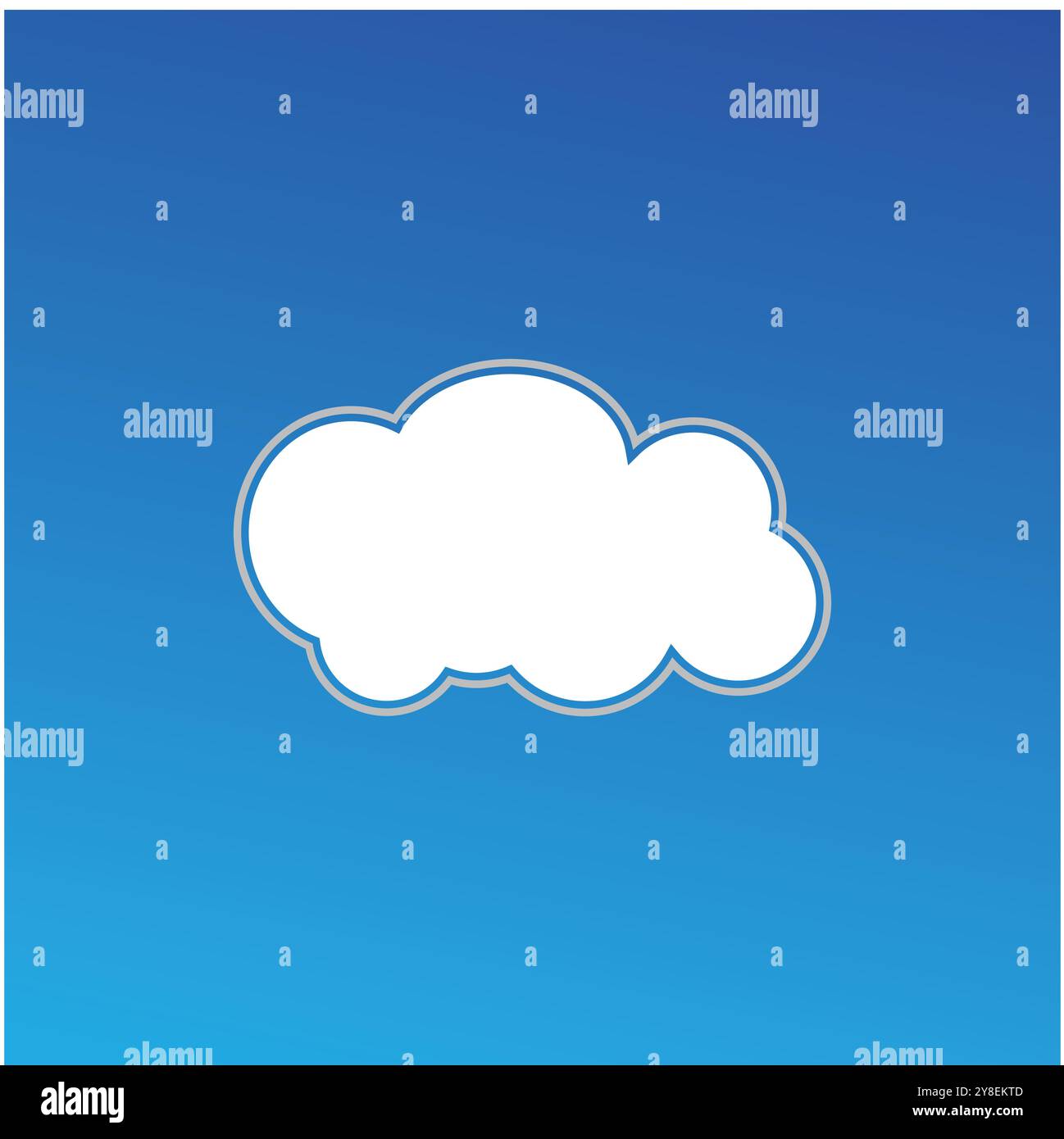 Cloud blue sky illustration vector flat element design Stock Vector ...