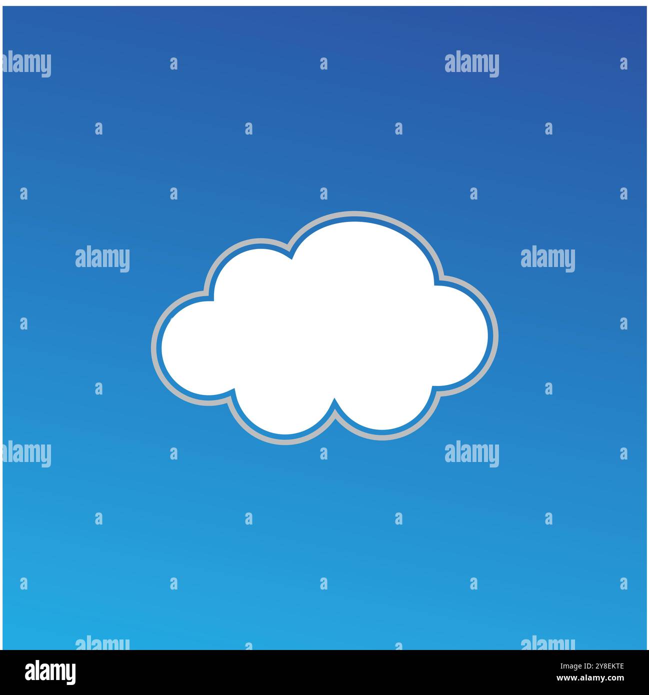 Cloud blue sky illustration vector flat element design Stock Vector ...