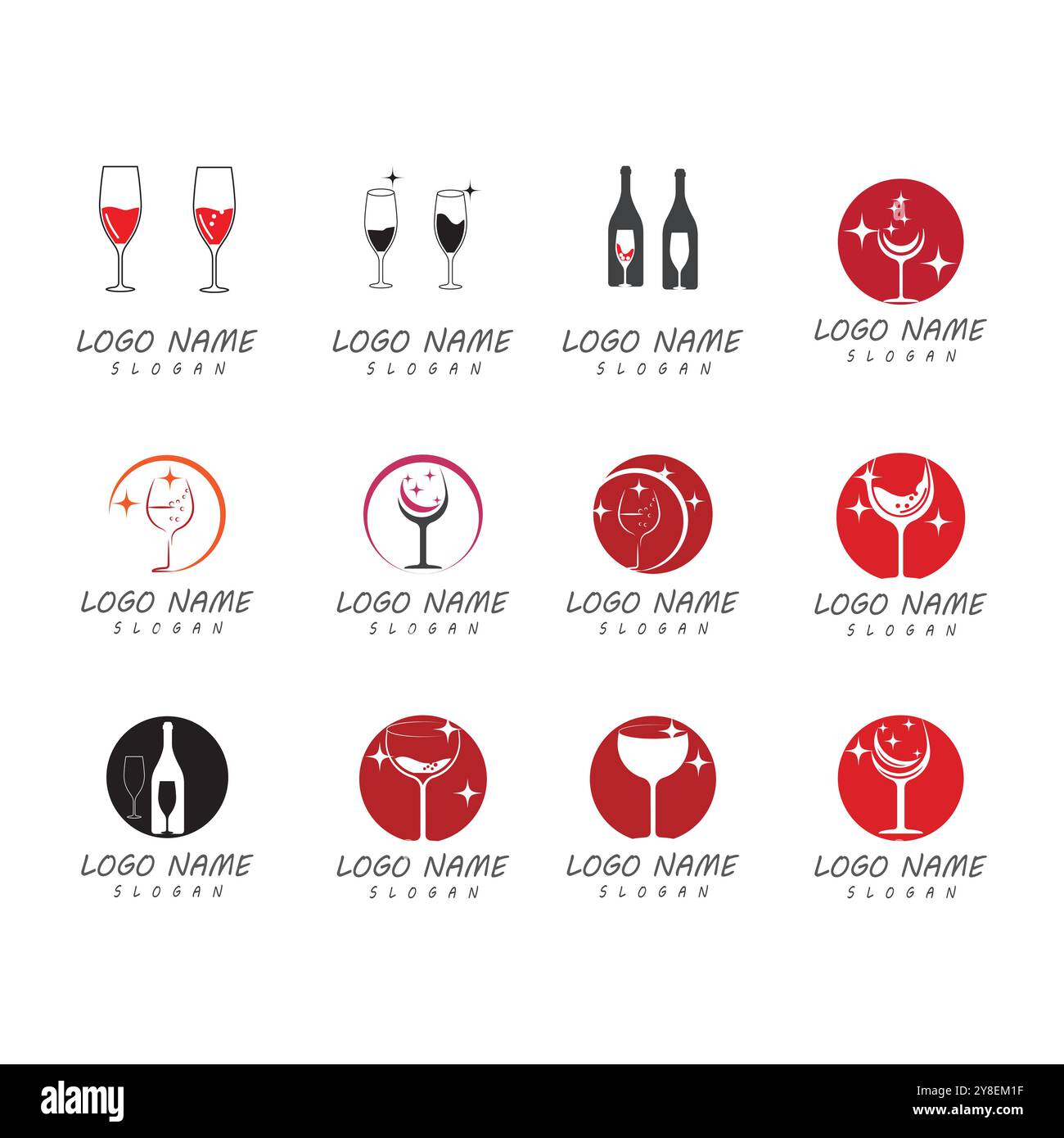 Wine Logo Template vector symbol nature Stock Vector