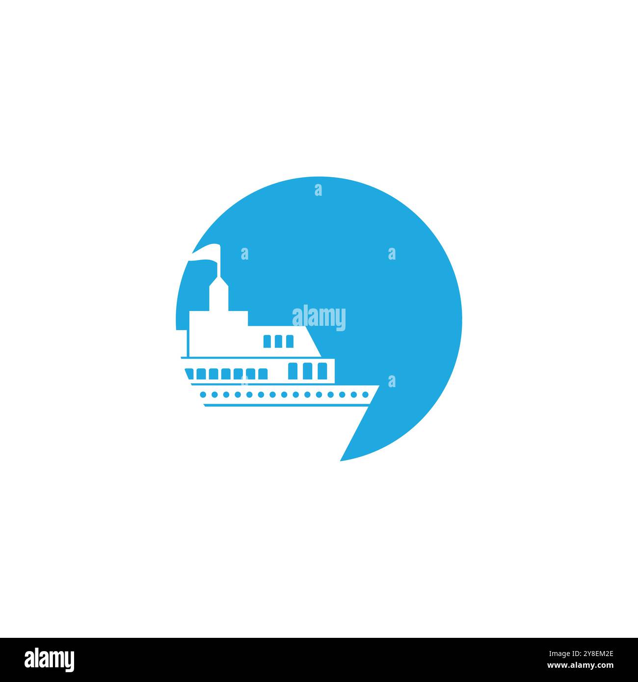 Cruise ship Logo icon Template vector flat design Stock Vector Image ...