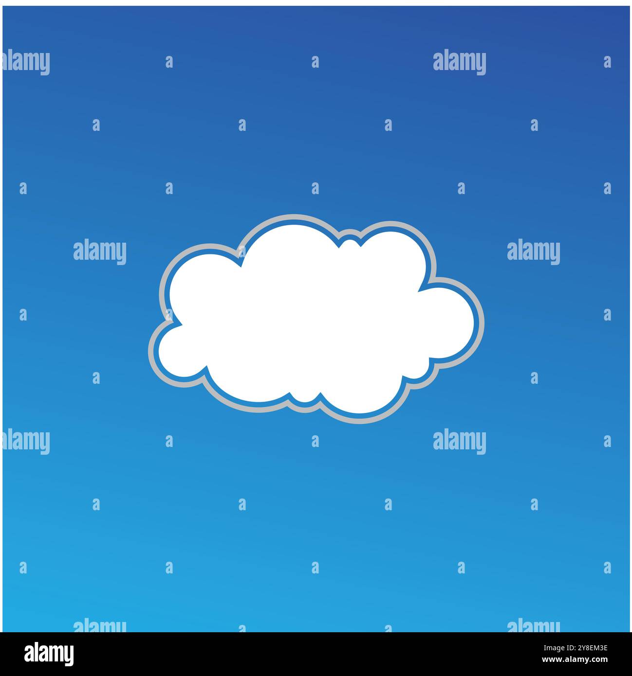 Cloud blue sky illustration vector flat element design Stock Vector