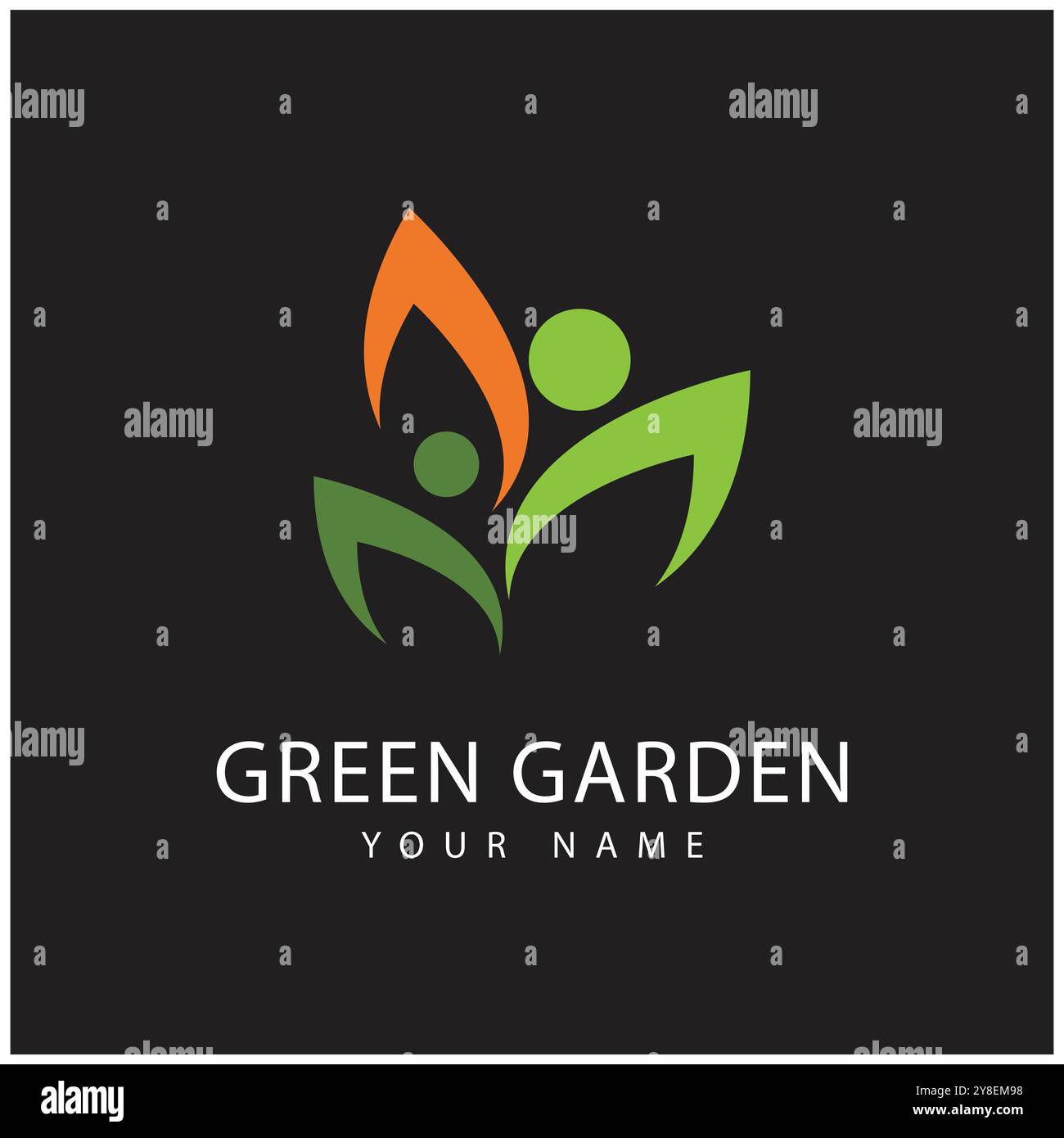 green garden logo vector and symbol Stock Vector Image & Art - Alamy