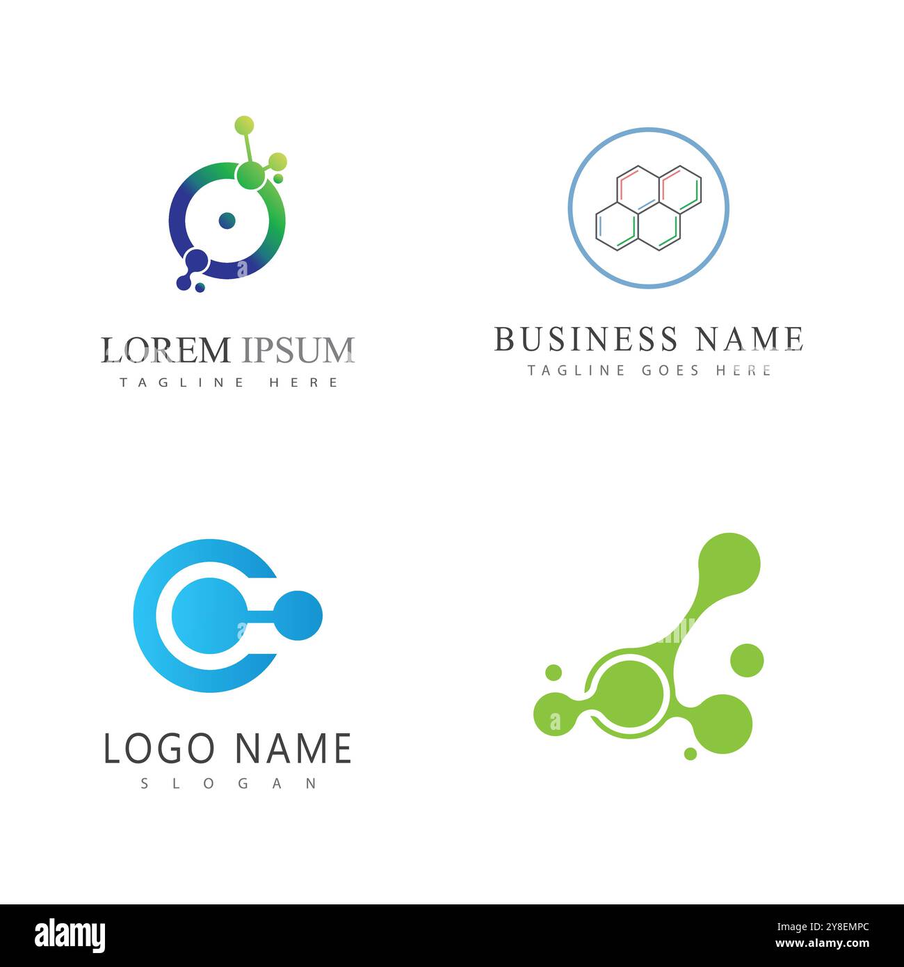 Molecule logo vector symbol template Stock Vector
