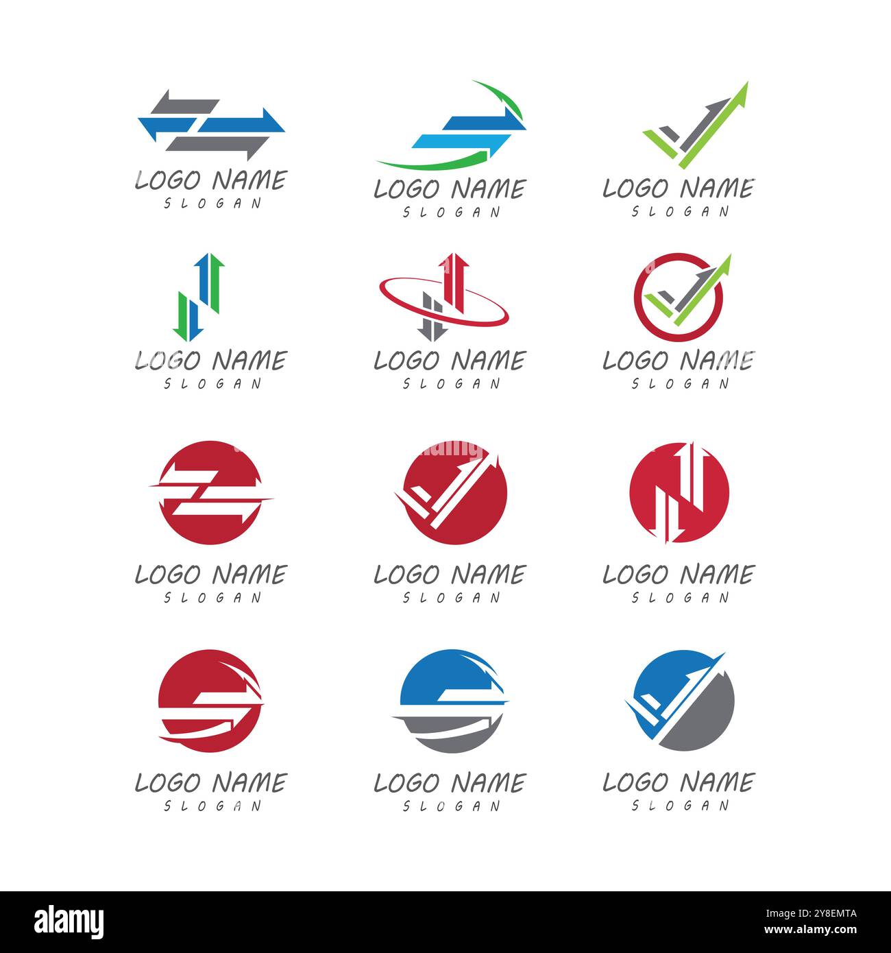 Arrow vector illustration icon Logo Template design Stock Vector