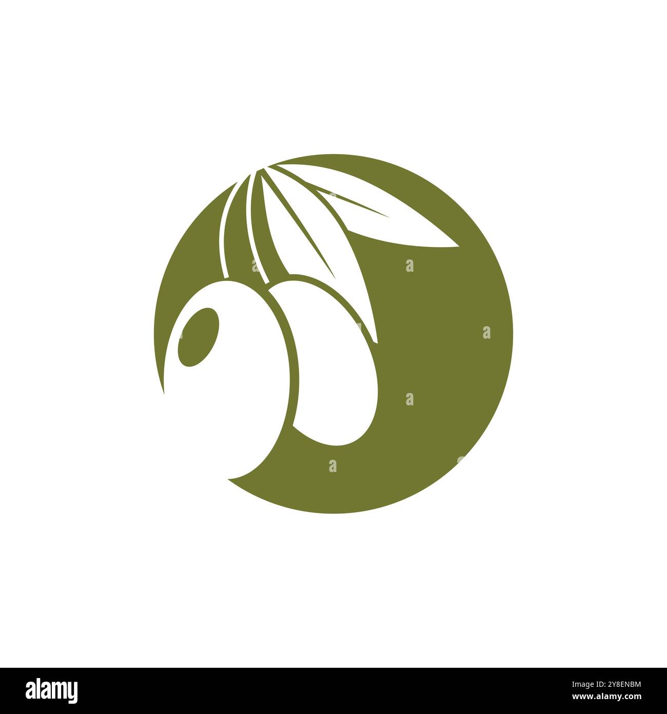 Olive logo vector template symbol element nature Stock Vector