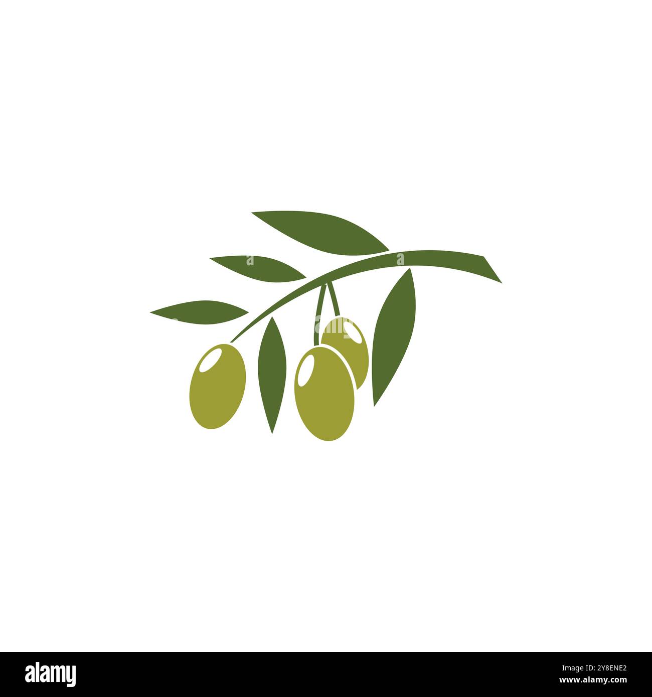 Olive logo vector template symbol element nature Stock Vector