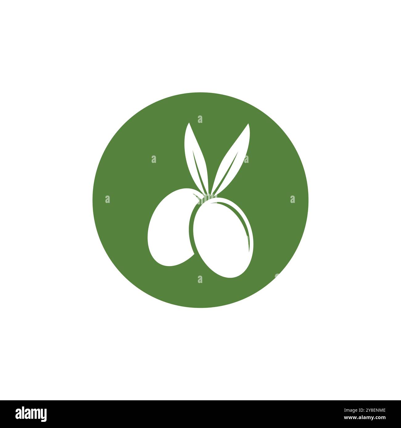 Olive logo vector template symbol element nature Stock Vector