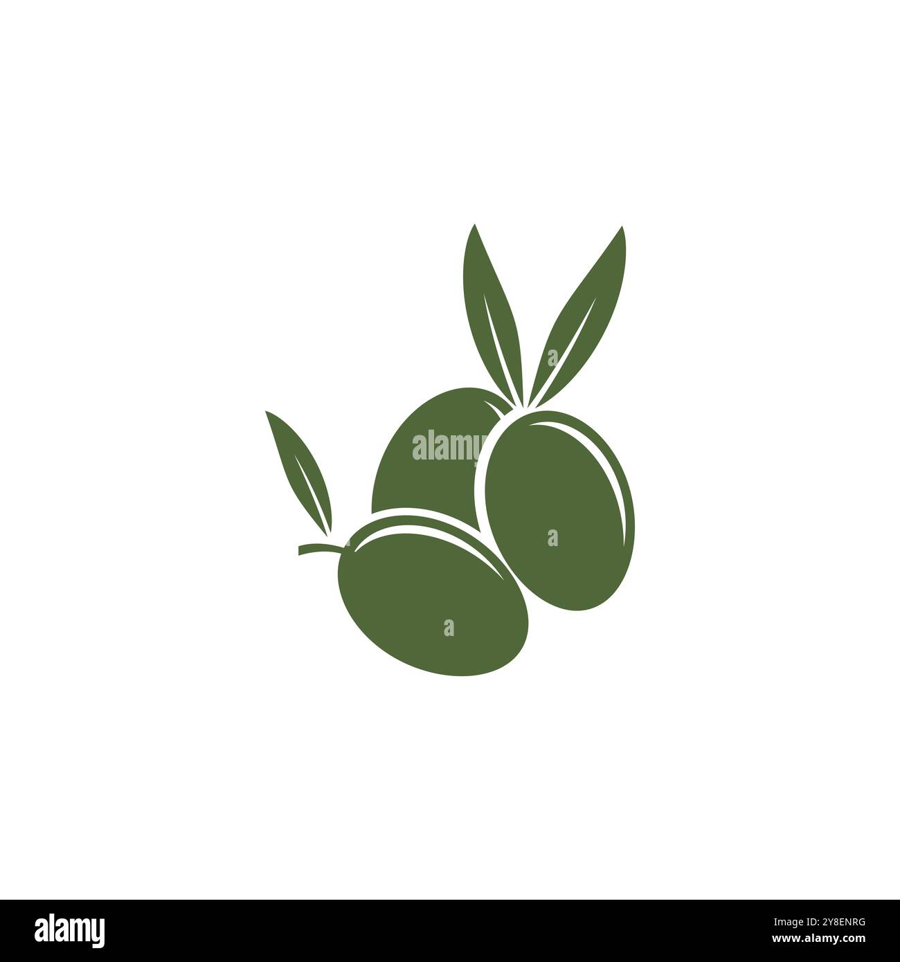 Olive logo vector template symbol element nature Stock Vector