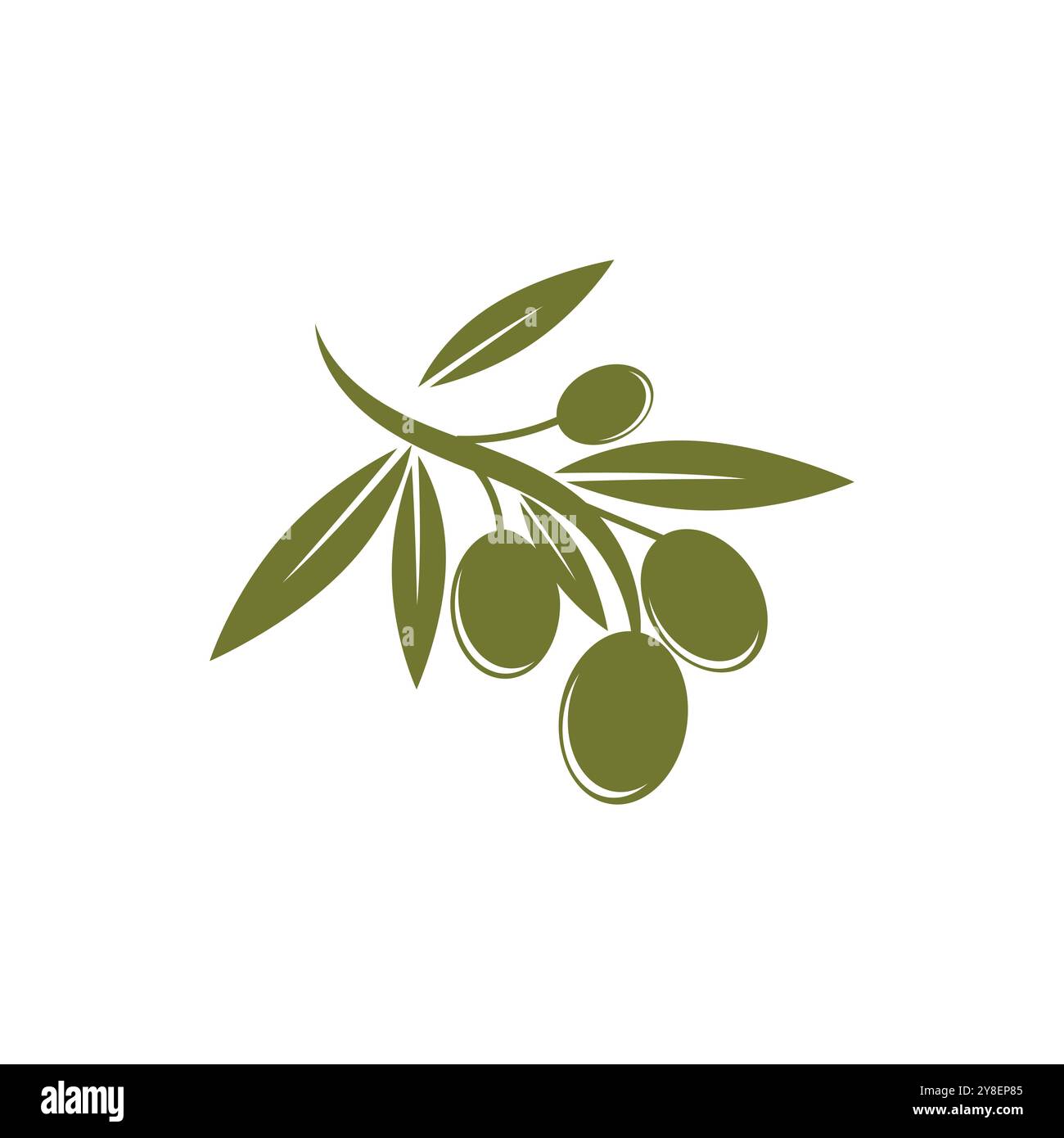 Olive logo vector template symbol element nature Stock Vector