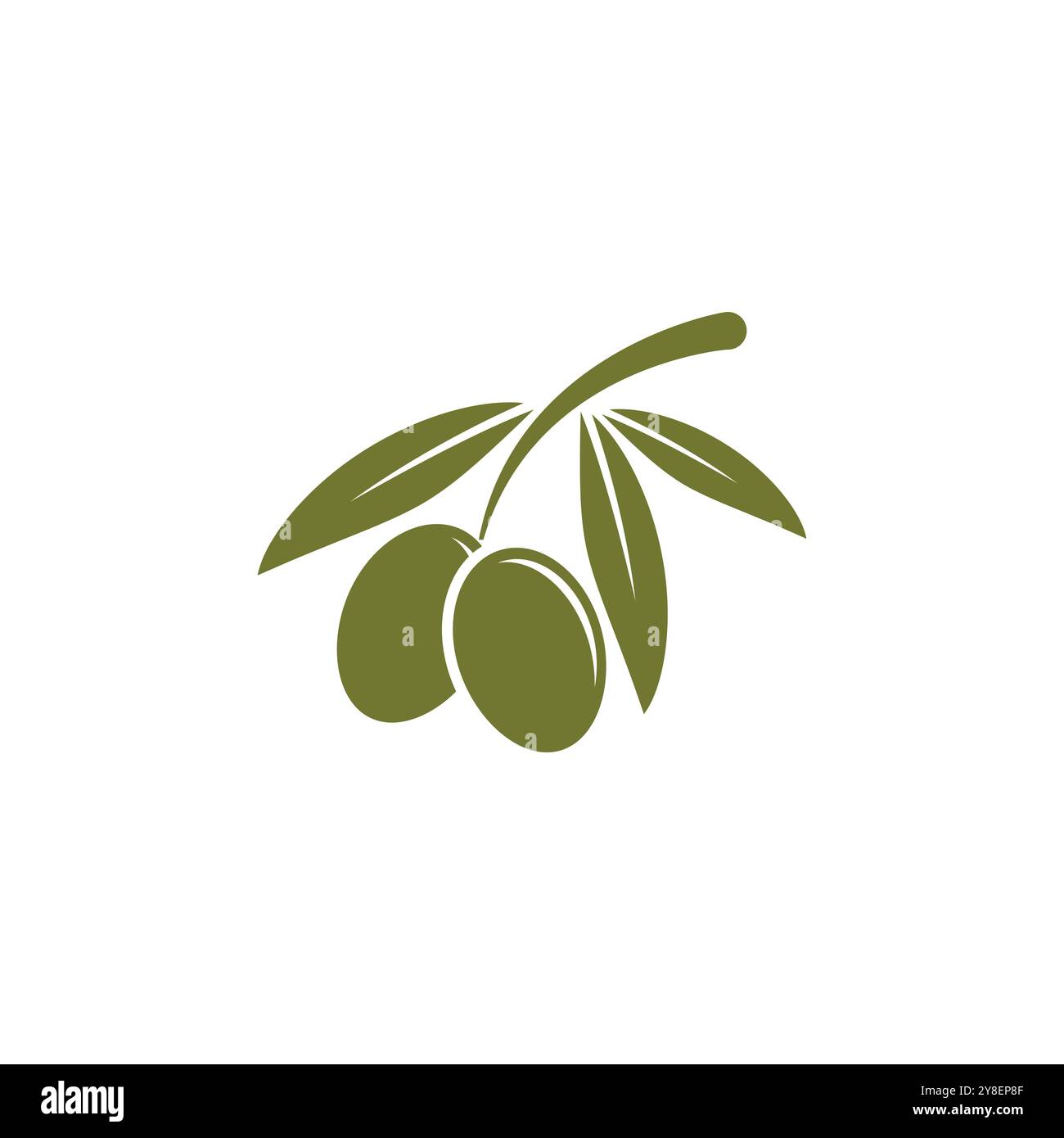Olive logo vector template symbol element nature Stock Vector