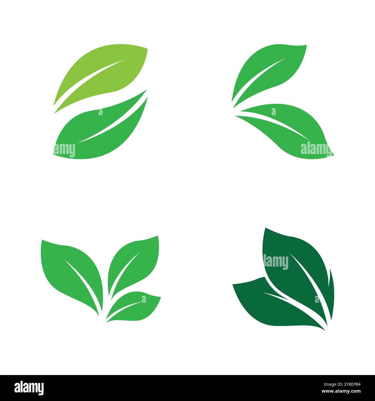 Green leaf illustration nature logo design Stock Vector Image & Art - Alamy