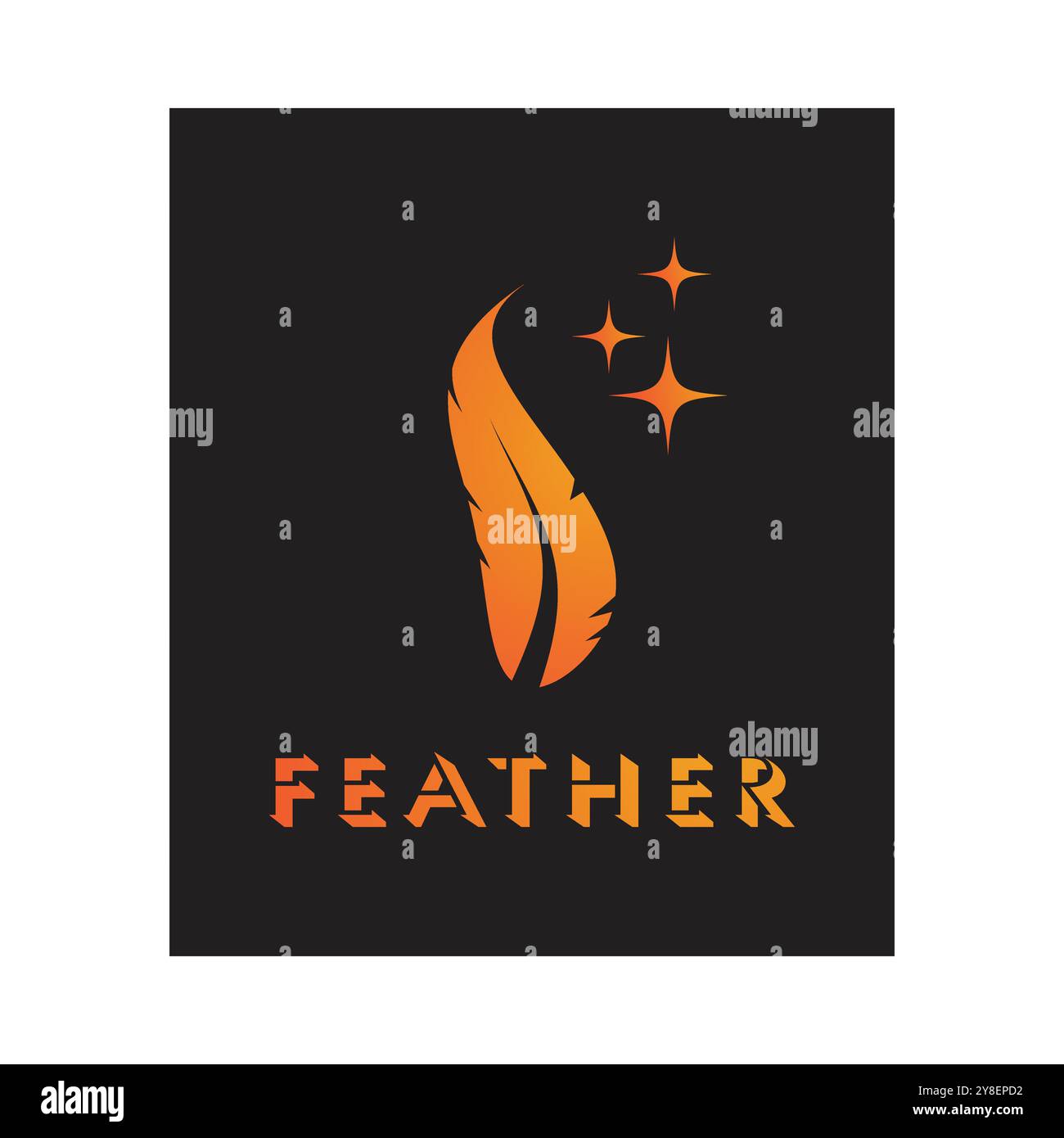 feather logo vector template and symbol design Stock Vector