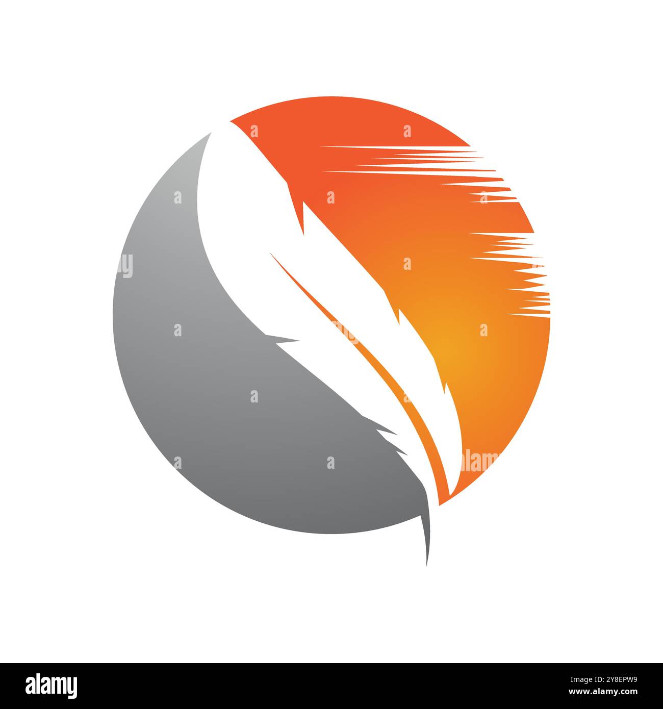feather logo vector template and symbol design Stock Vector