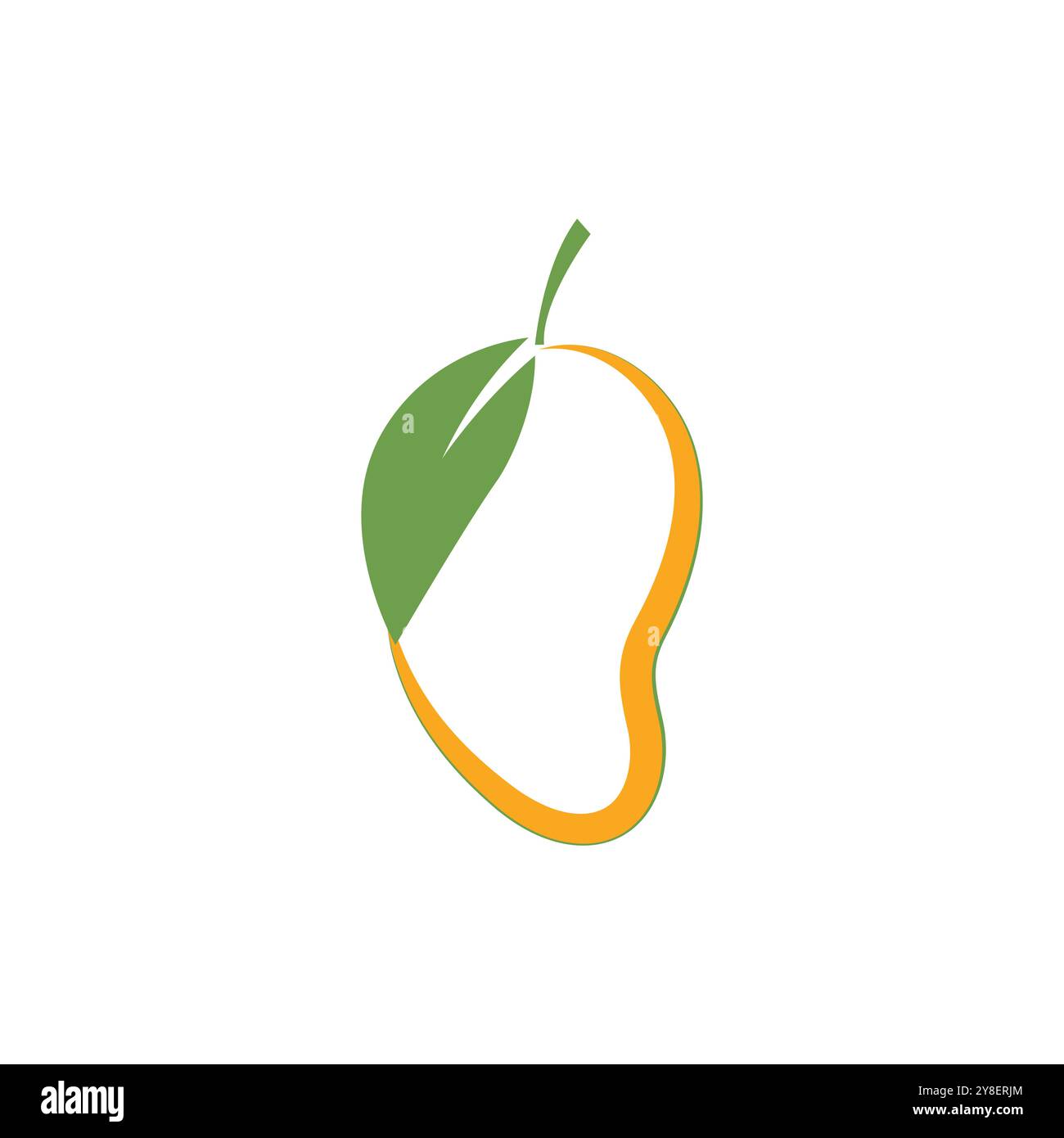 Mango logo flat and symbol design vector template Stock Vector