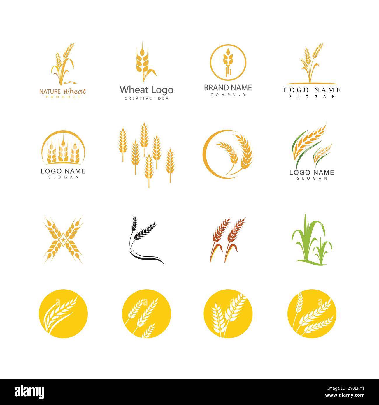 Agriculture wheat vector icon design Stock Vector