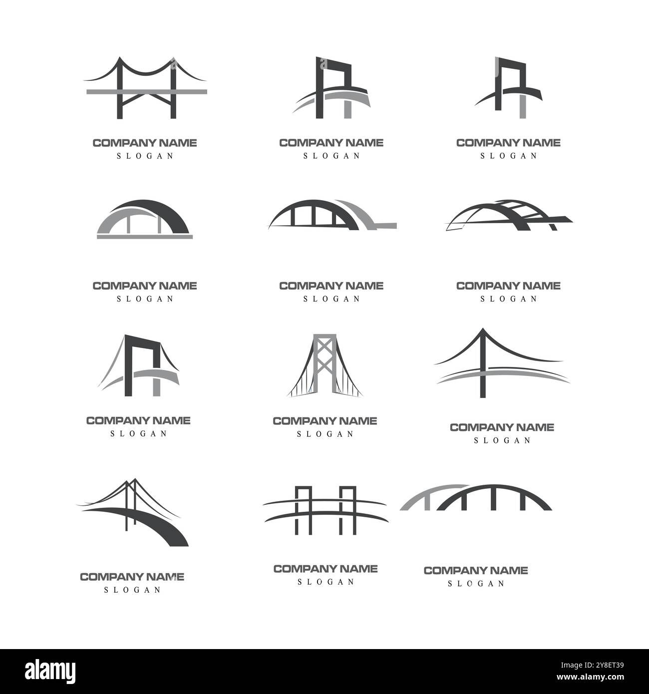 Bridge Logo Template vector icon illustration design Stock Vector