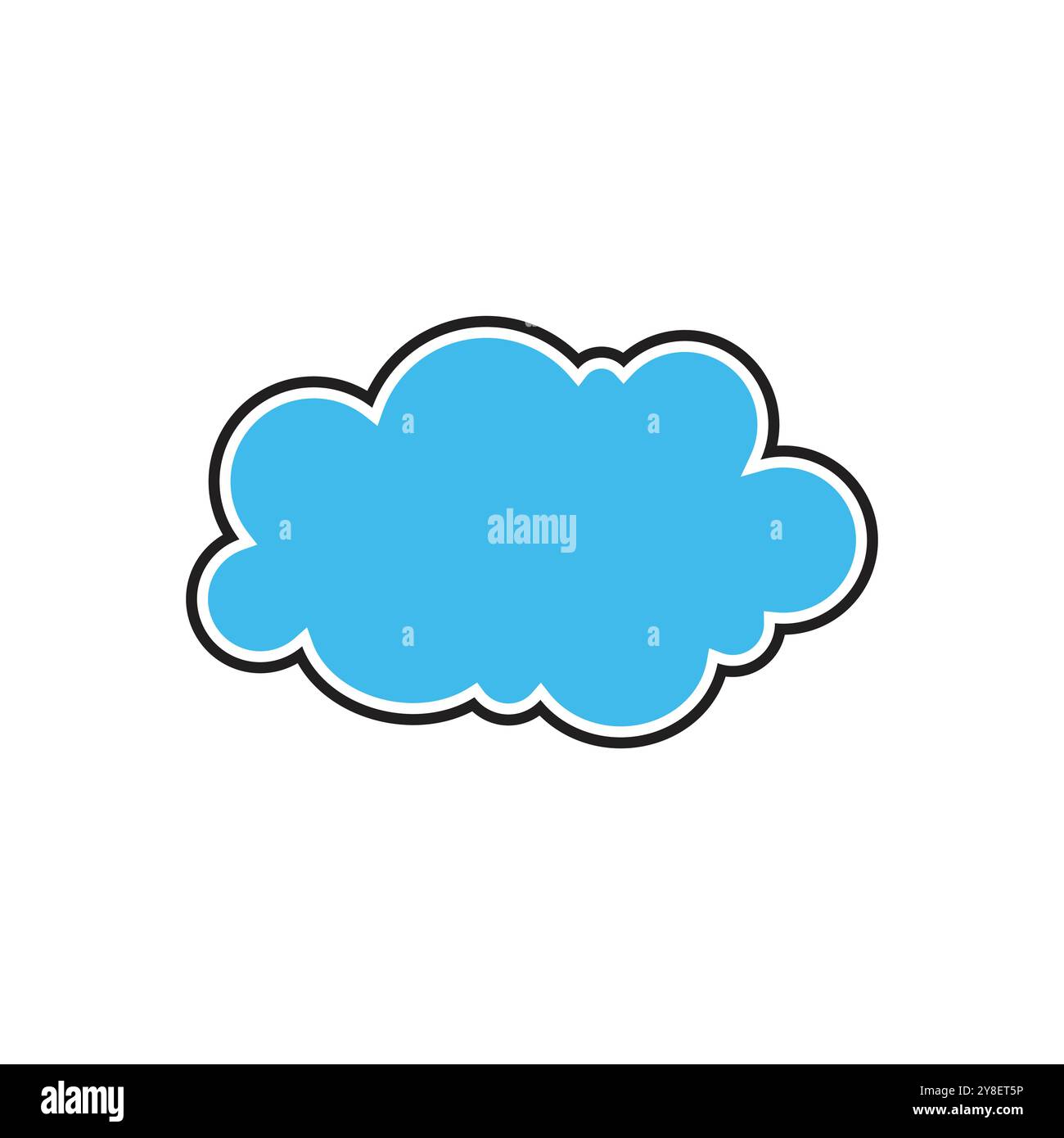 Cloud illustration logo icon vector flat design Stock Vector