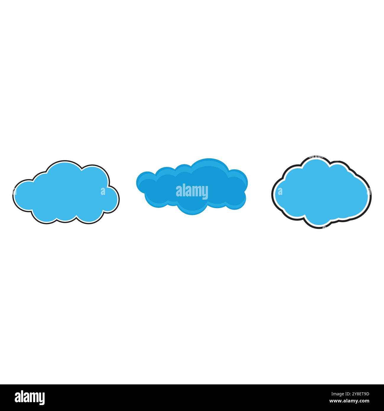 Cloud illustration logo icon vector flat design Stock Vector