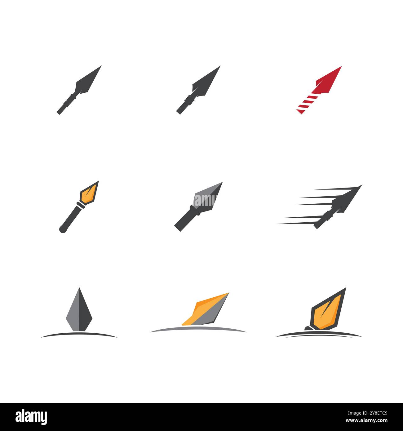 Spear Logo Template vector symbol nature Stock Vector