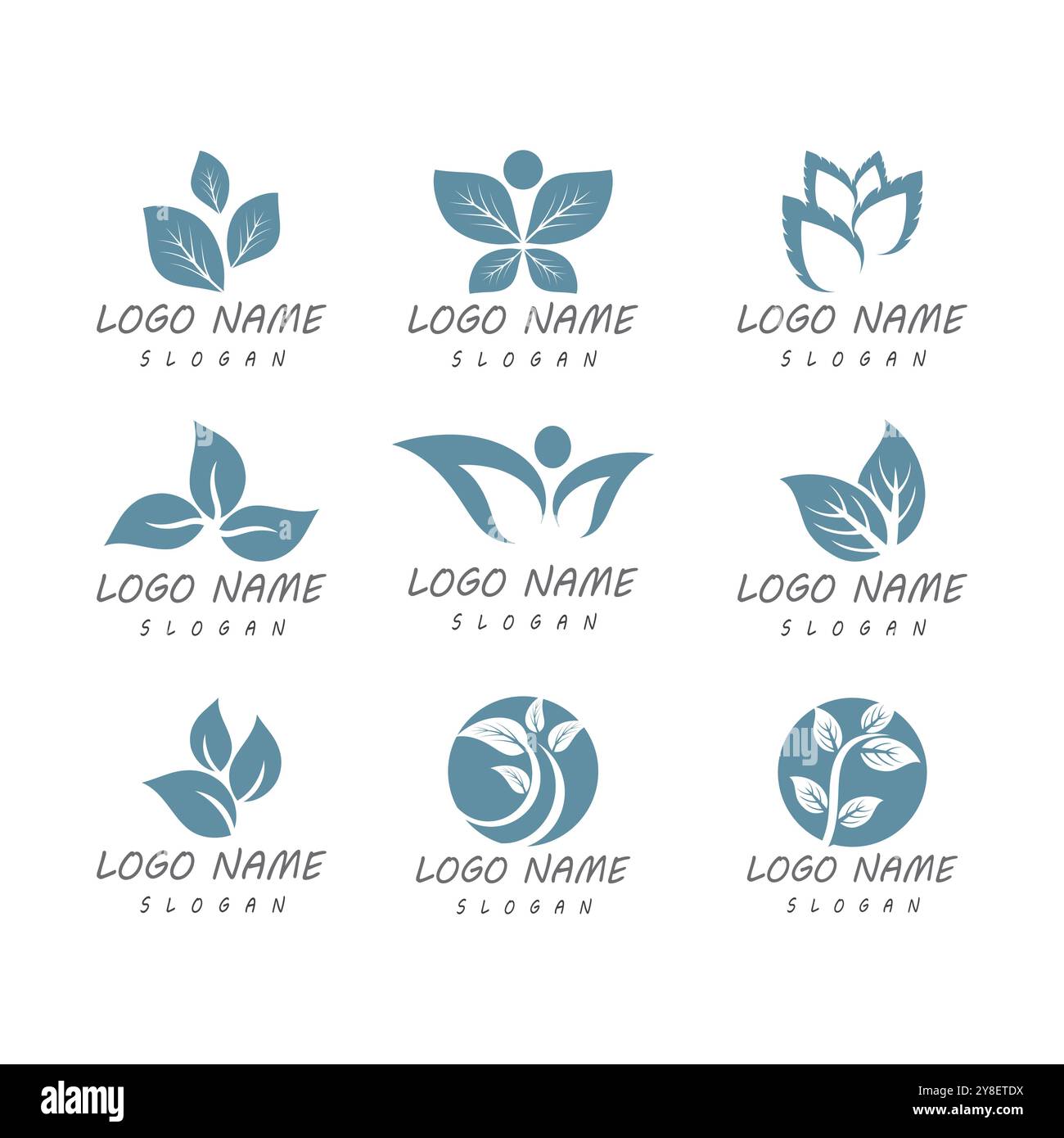 Mint leaves flat vector color icon template illustration design Stock Vector