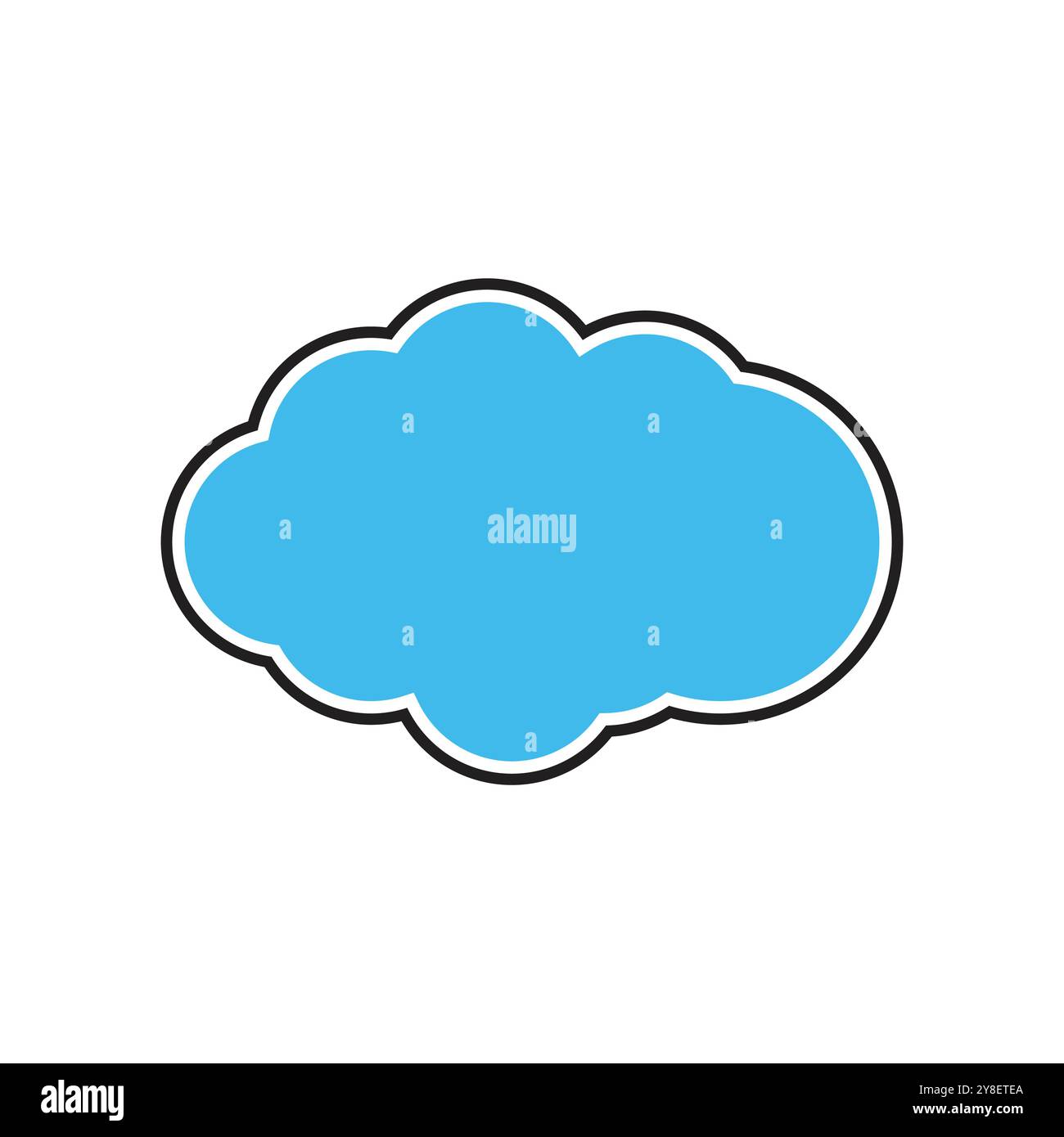 Cloud illustration logo icon vector flat design Stock Vector