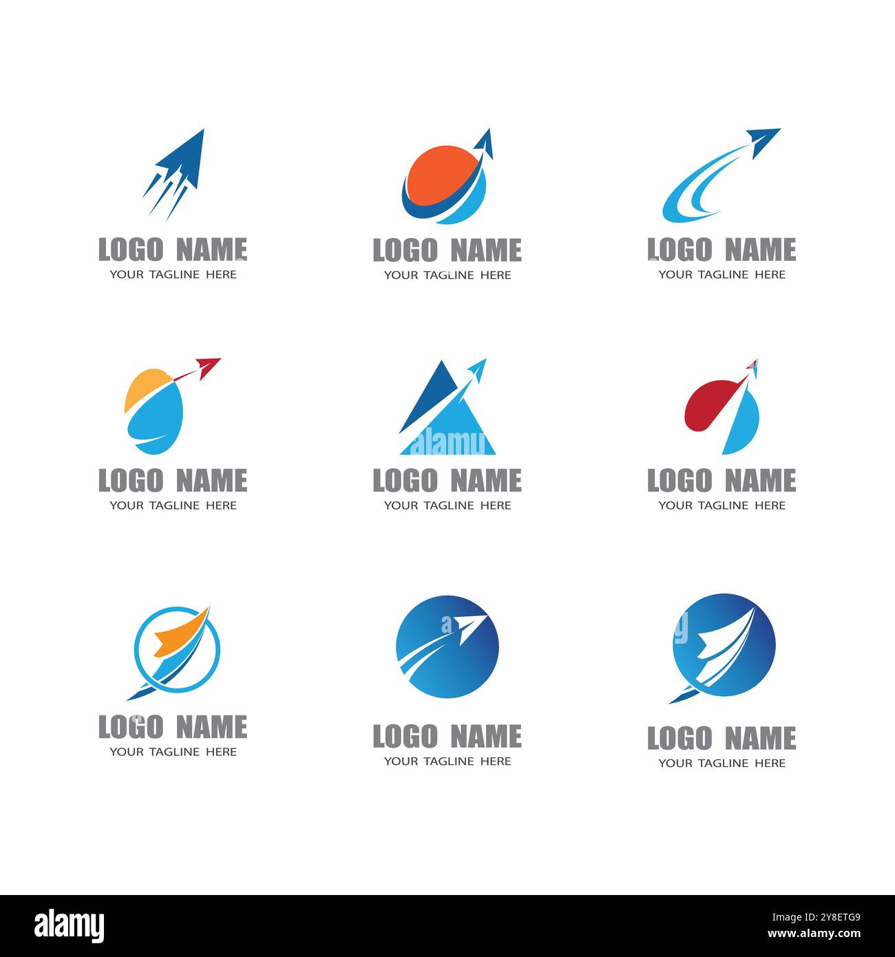 Paper plane logo vector illustration template Stock Vector
